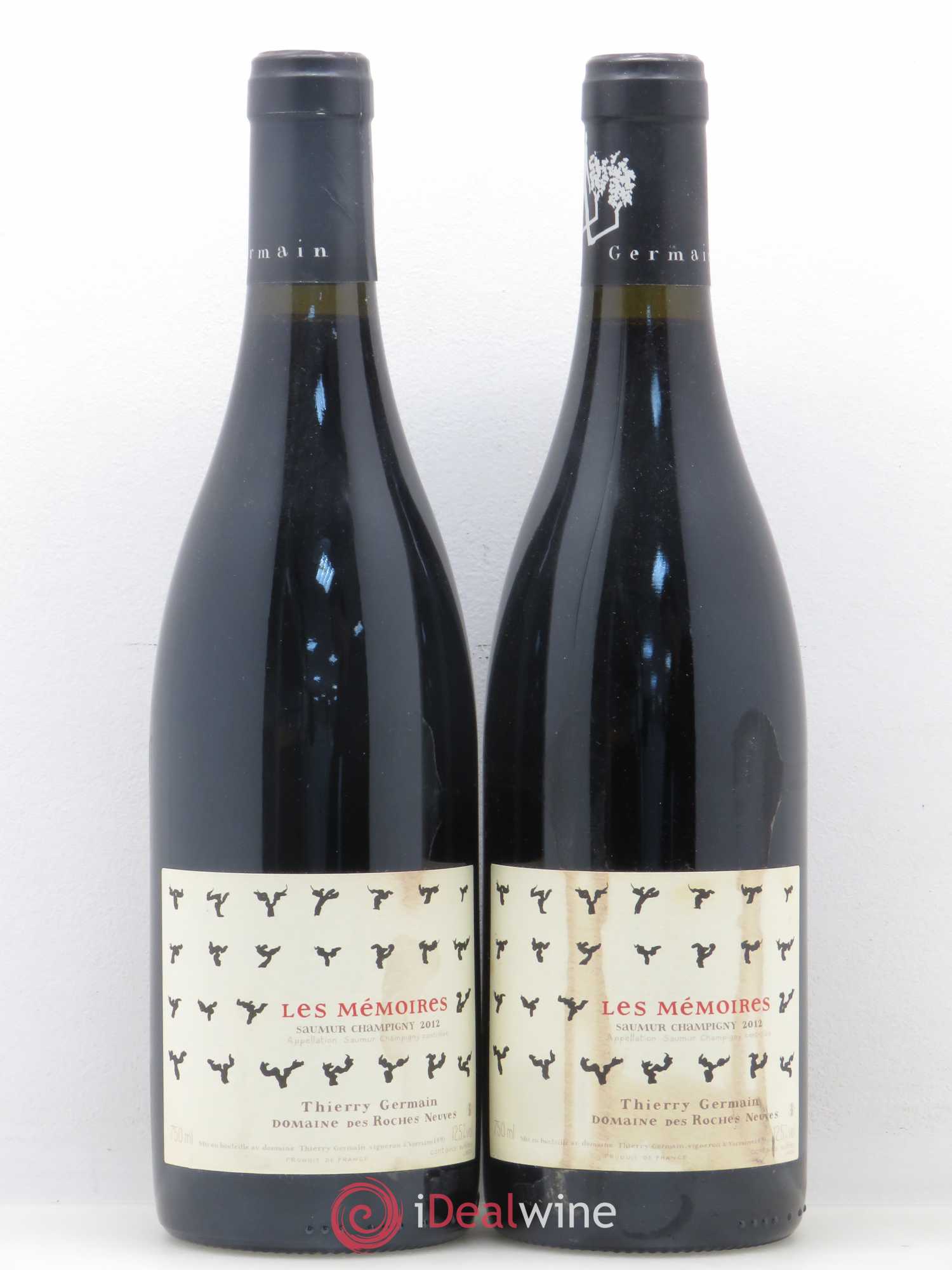 Saumur-Champigny Les Mémoires Domaine des Roches Neuves - Thierry Germain 2012 - Lot de 2 bouteilles - 0