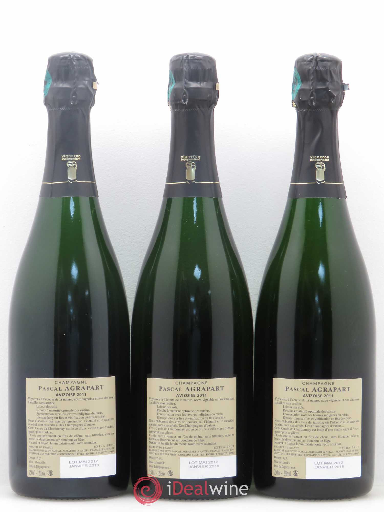 Champagne Agrapart Avizoise 2011 - Lot de 3 bouteilles - 1