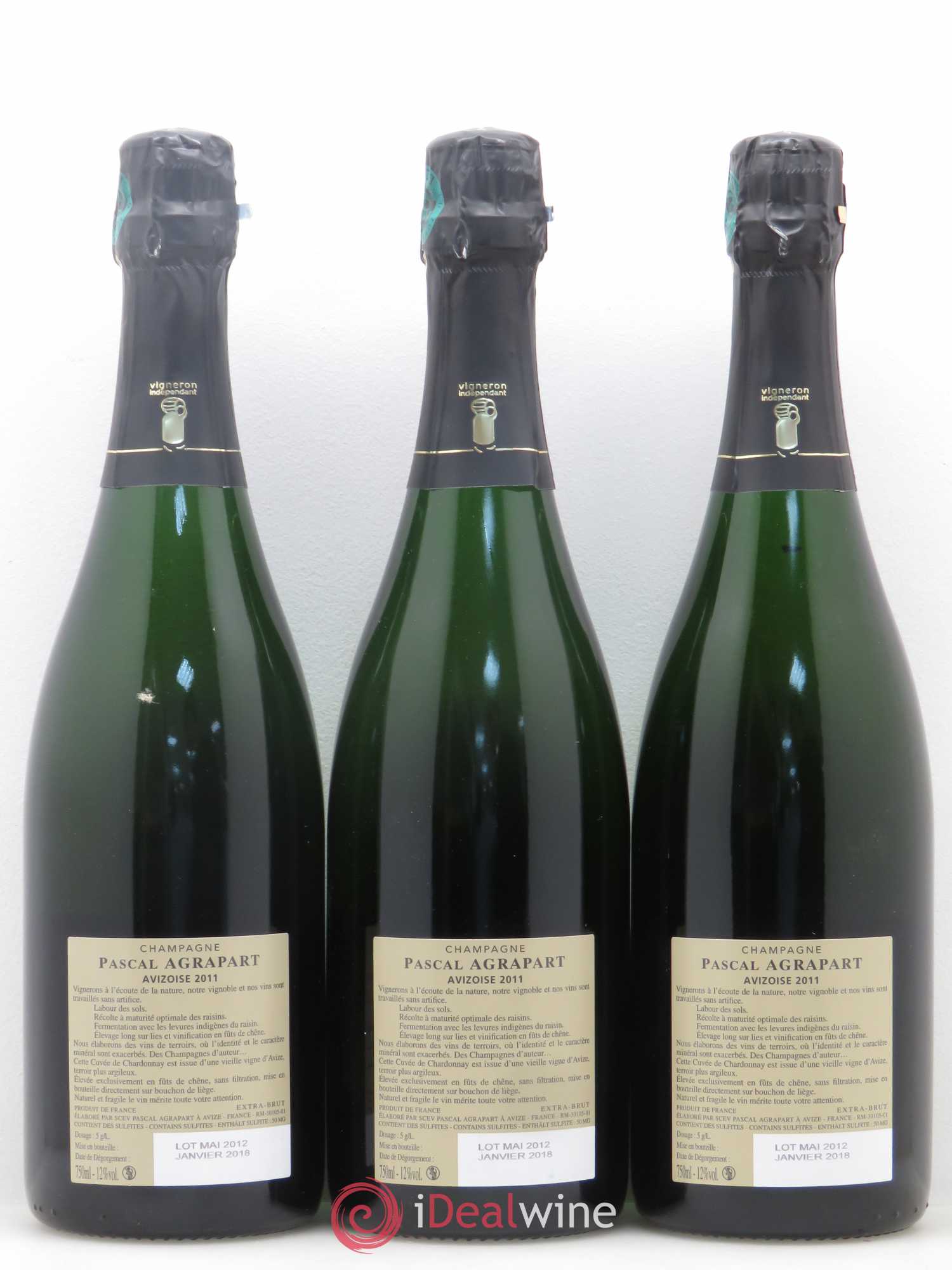 Champagne Agrapart Avizoise 2011 - Lot de 3 bouteilles - 1