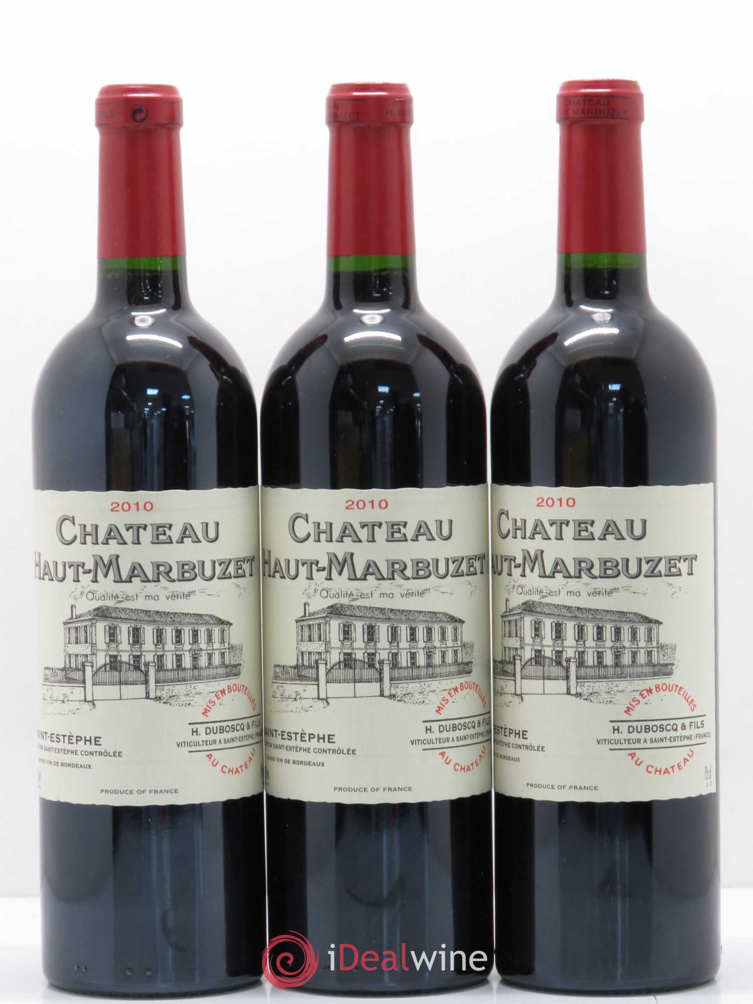 Château Haut Marbuzet 2010 - Lot de 3 bouteilles - 0
