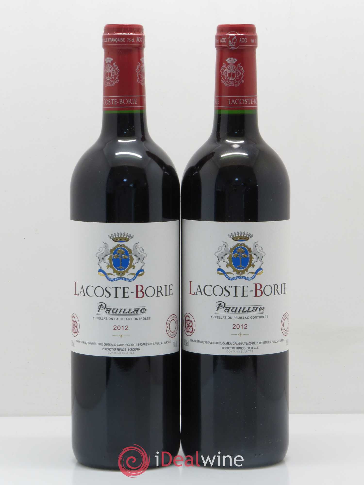 Lacoste Borie 2012 - Lot de 2 bouteilles - 0