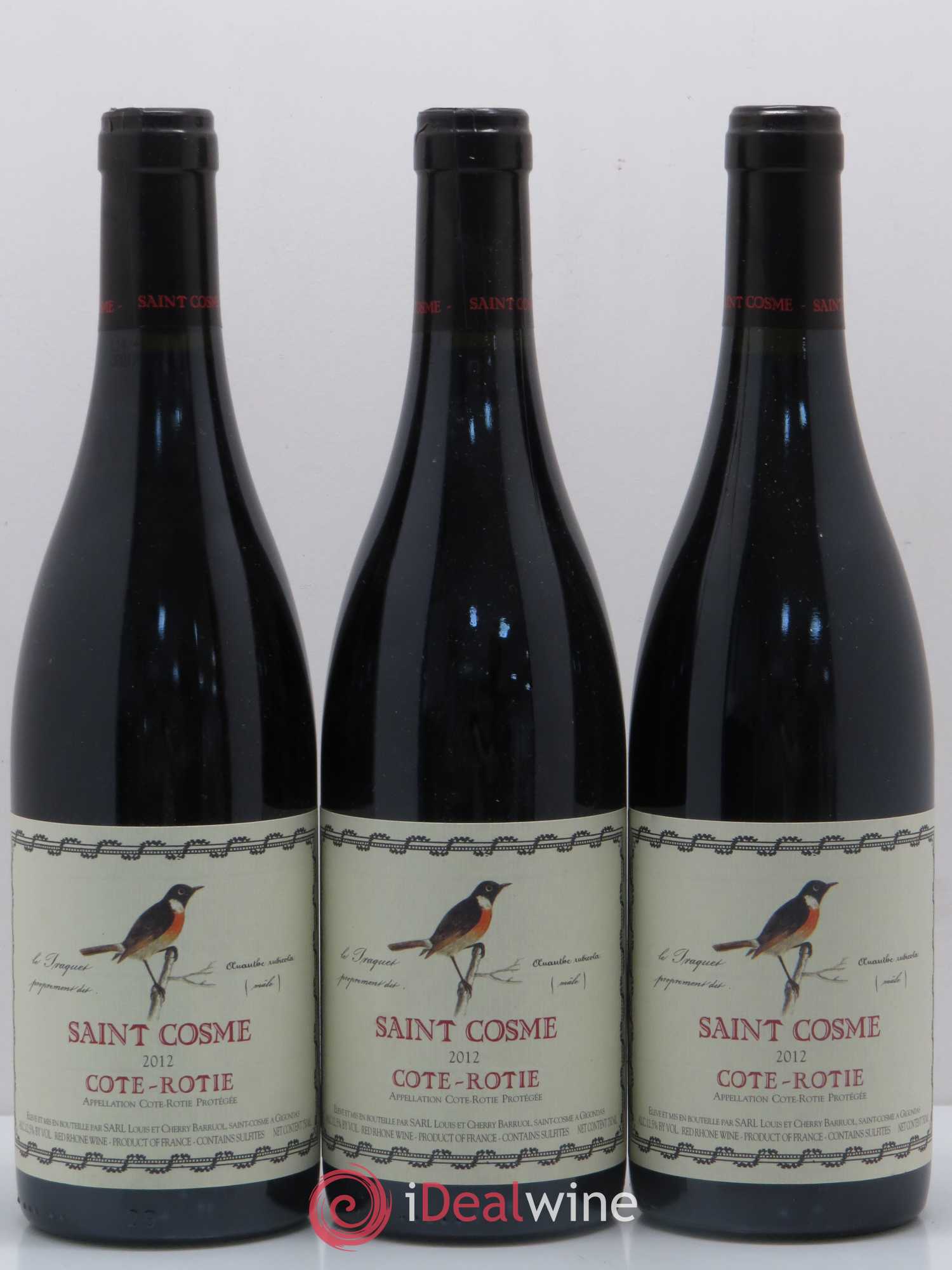 Côte-Rôtie Saint Cosme 2012 - Lot de 3 bouteilles - 0