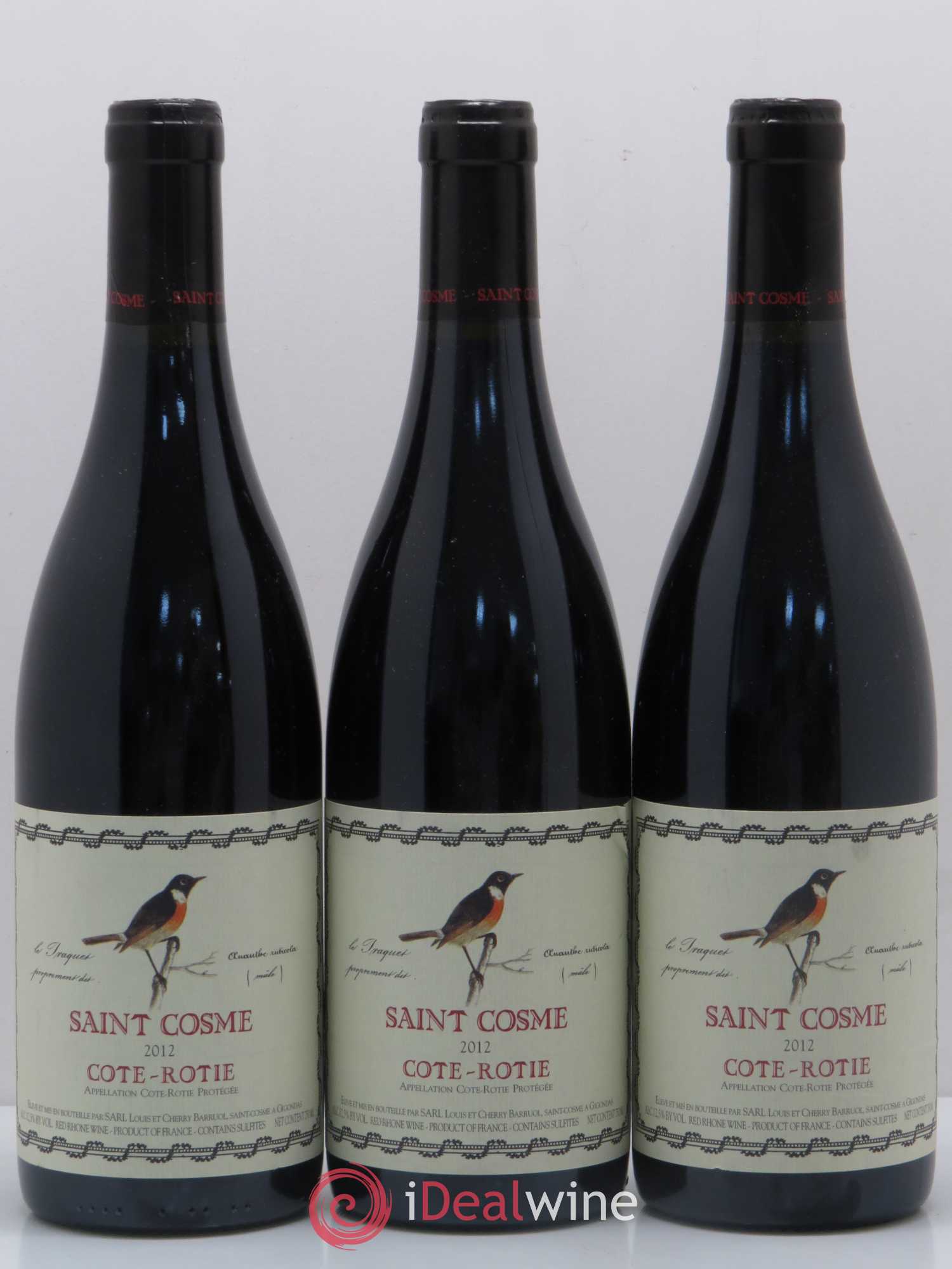 Côte-Rôtie Saint Cosme 2012 - Lot de 3 bouteilles - 0
