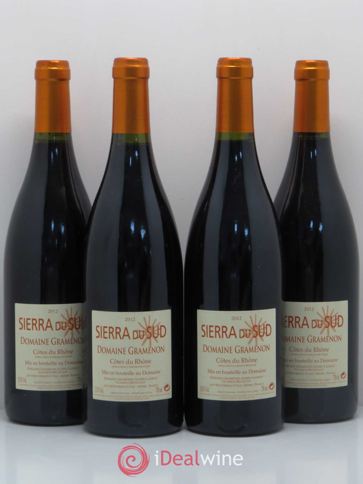Côtes-du-Rhône Sierra du Sud Gramenon (Domaine) 2012 - Lot de 4 bouteilles - 0