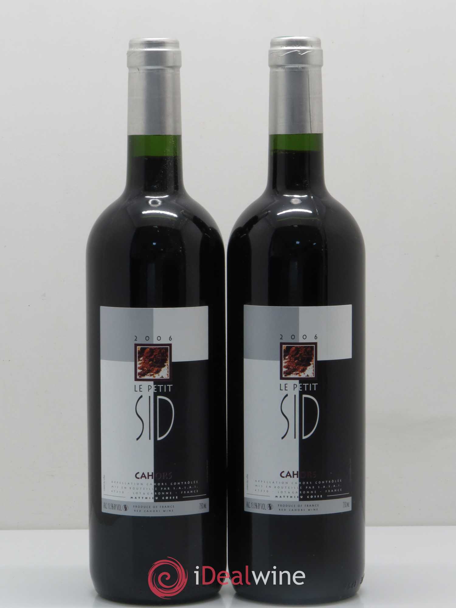 Cahors Le Petit Sid Matthieu Cosse (sans prix de réserve) 2006 - Posten von 5 Flaschen - 2
