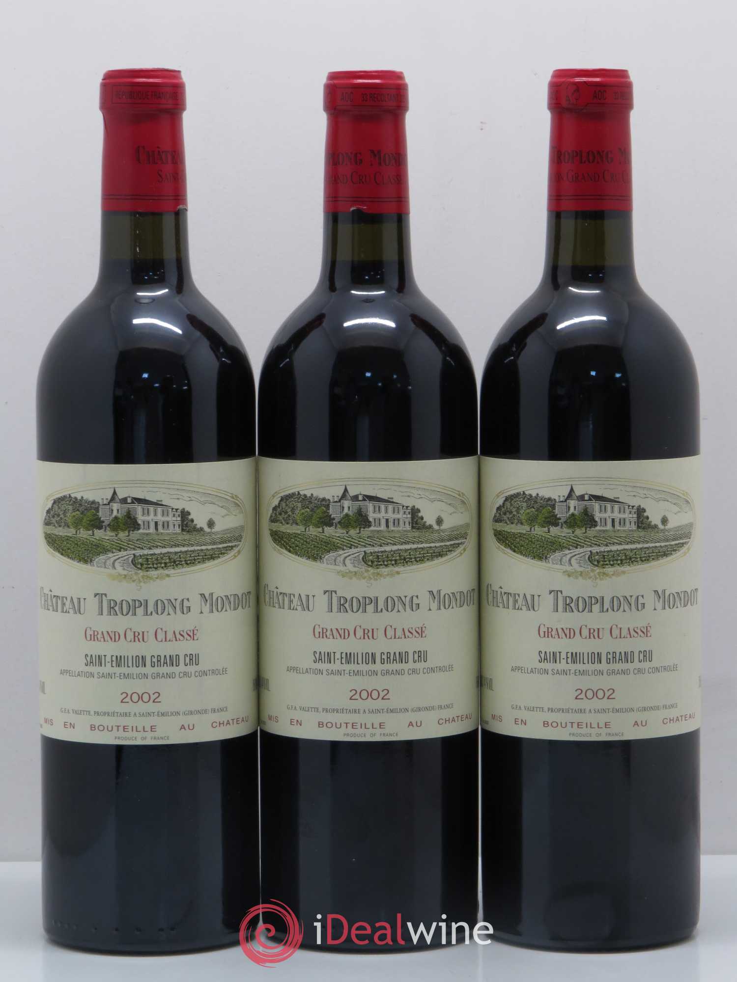 Château Troplong Mondot 1er Grand Cru Classé B 2002 - Lotto di 12 bottiglie - 1