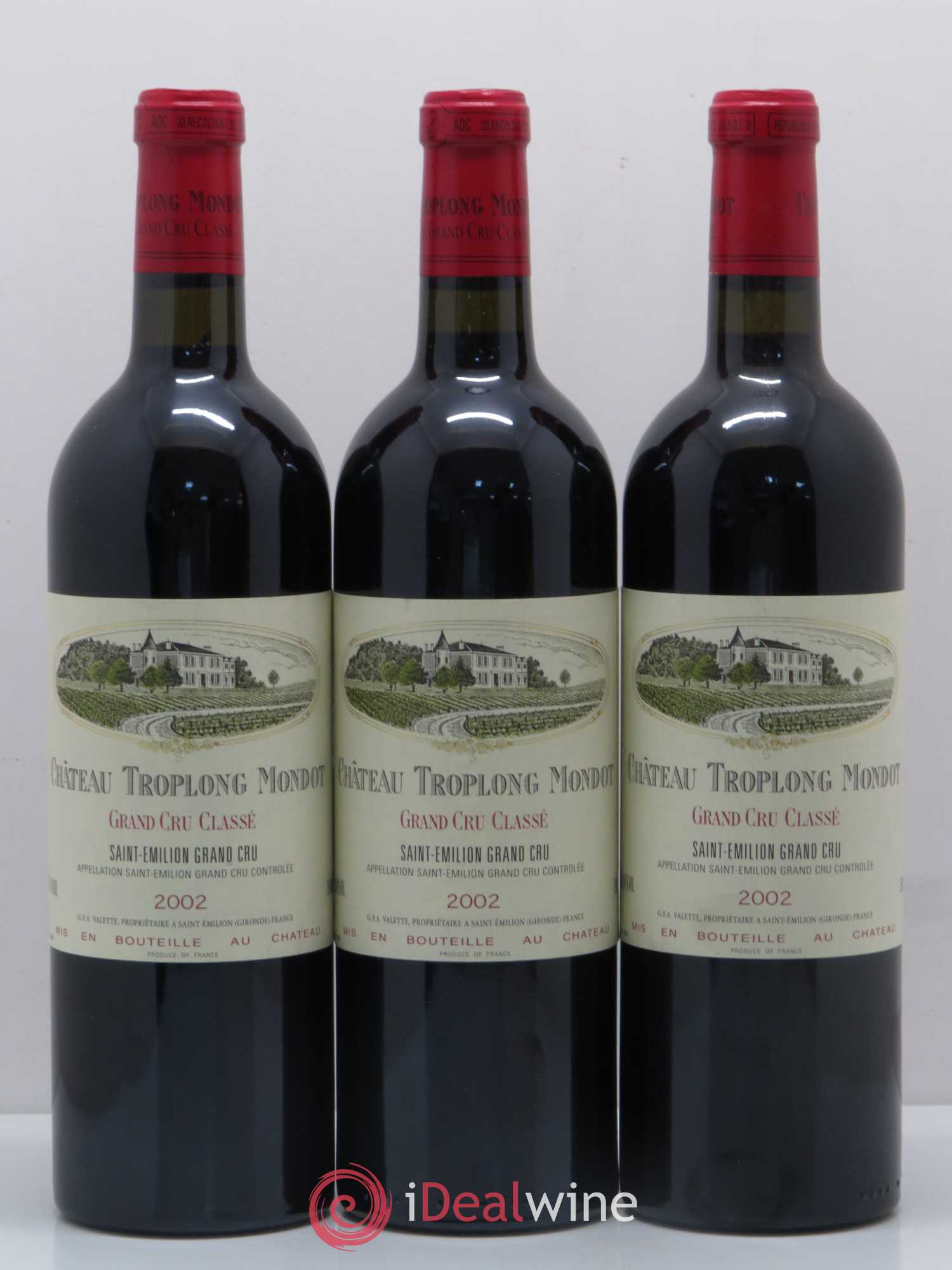 Château Troplong Mondot 1er Grand Cru Classé B 2002 - Lotto di 12 bottiglie - 2