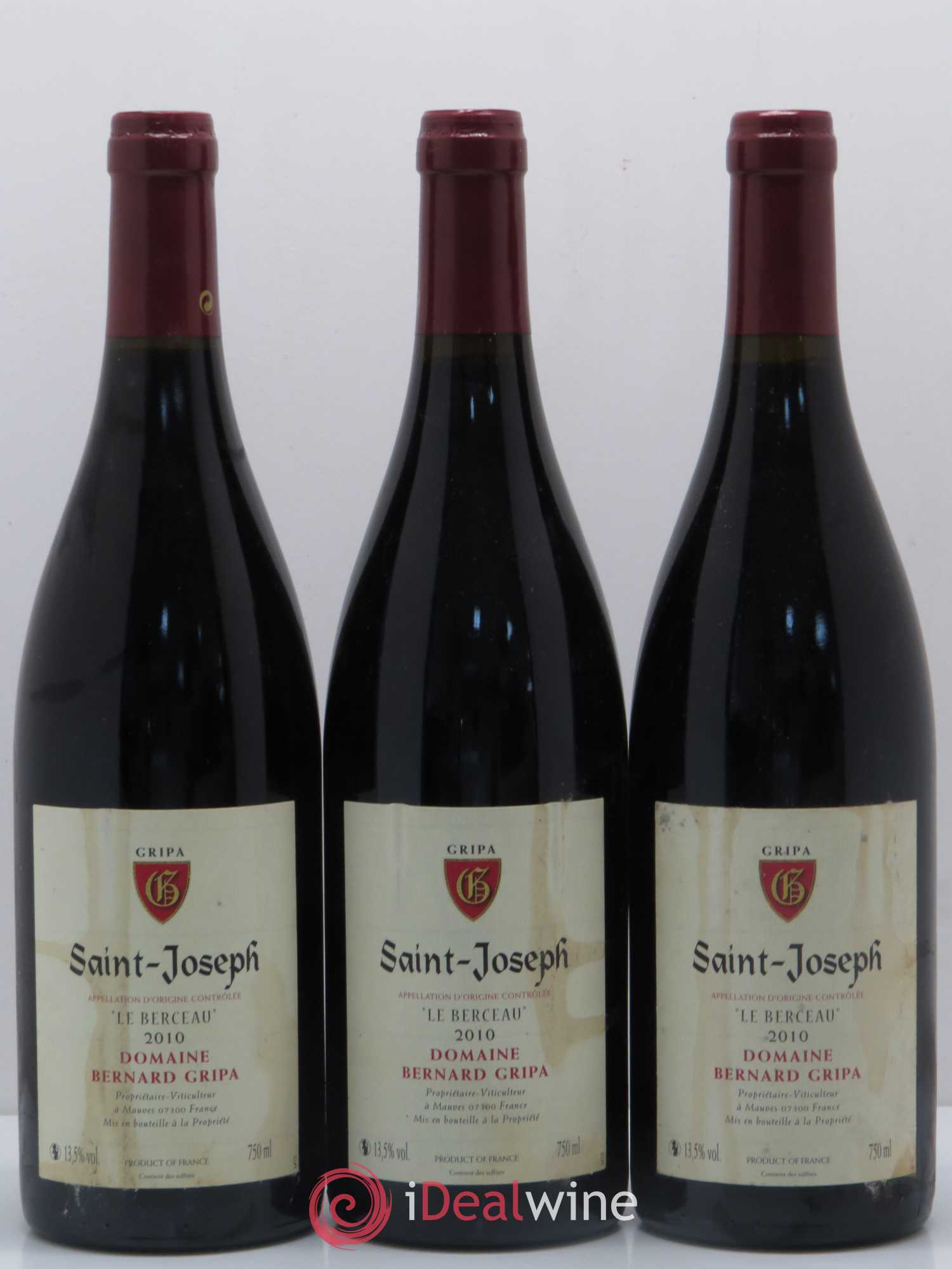 Saint-Joseph Le Berceau Bernard Gripa (Domaine) 2010 - Lot de 3 bouteilles - 0