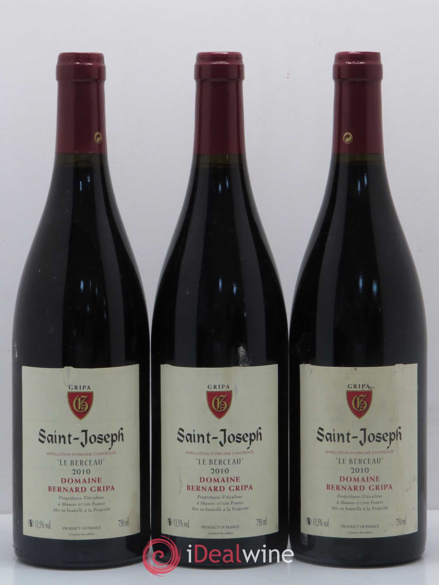 Saint-Joseph Le Berceau Bernard Gripa (Domaine) 2010 - Lot de 3 bouteilles - 0