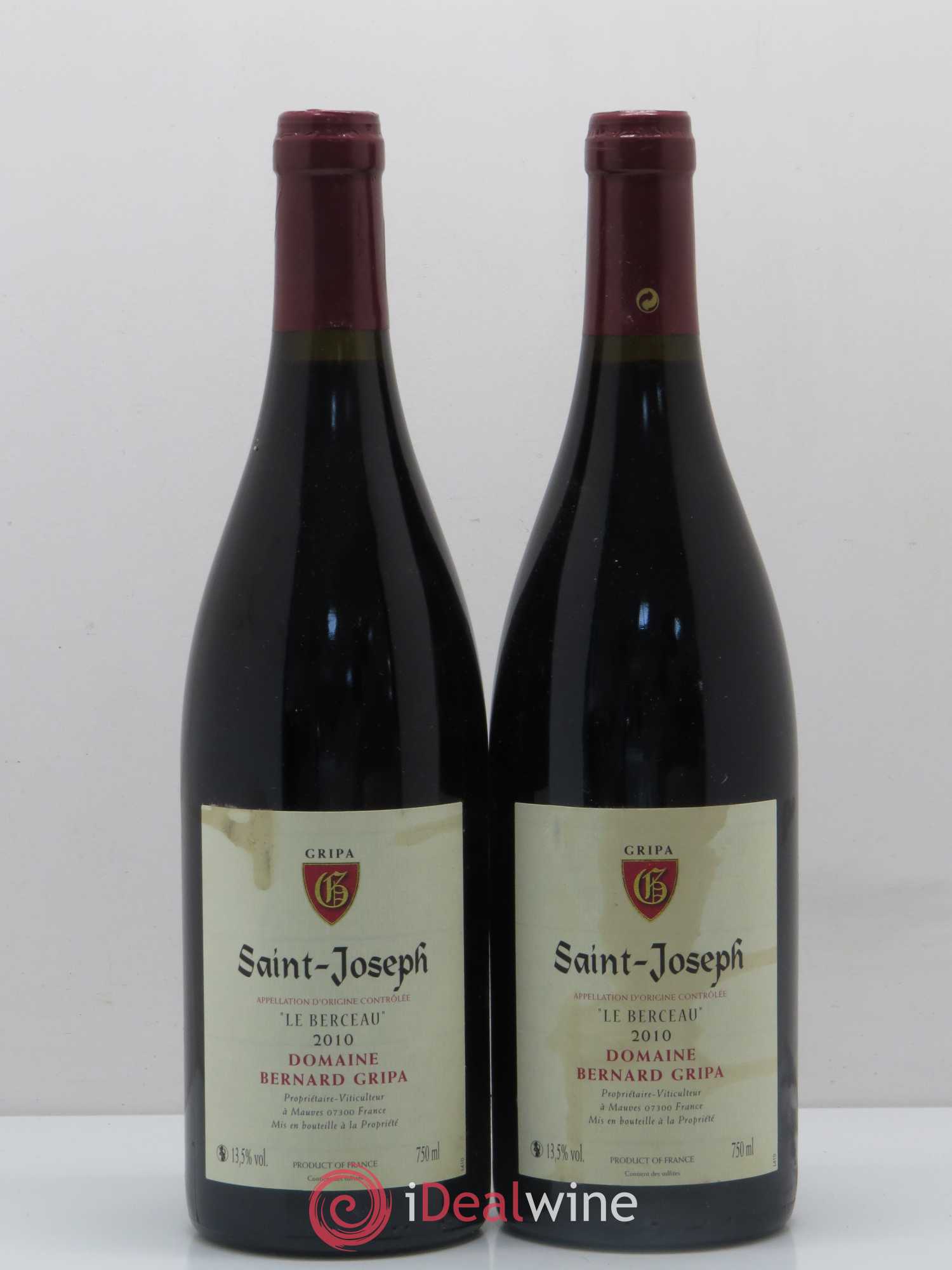 Saint-Joseph Le Berceau Bernard Gripa (Domaine) 2010 - Lot de 2 bouteilles - 0