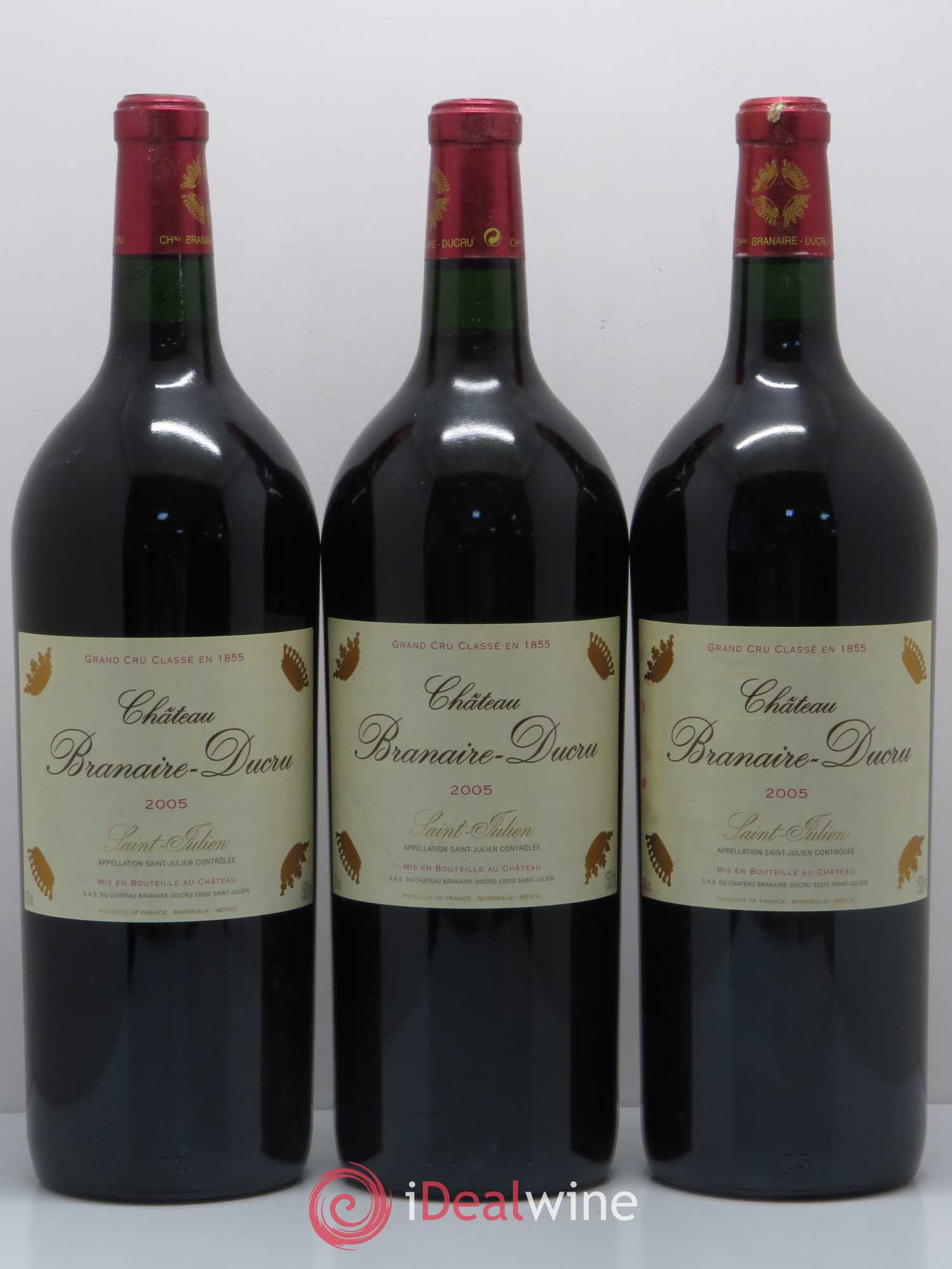 Château Branaire Ducru 4ème Grand Cru Classé 2005 - Lot de 3 magnums - 0