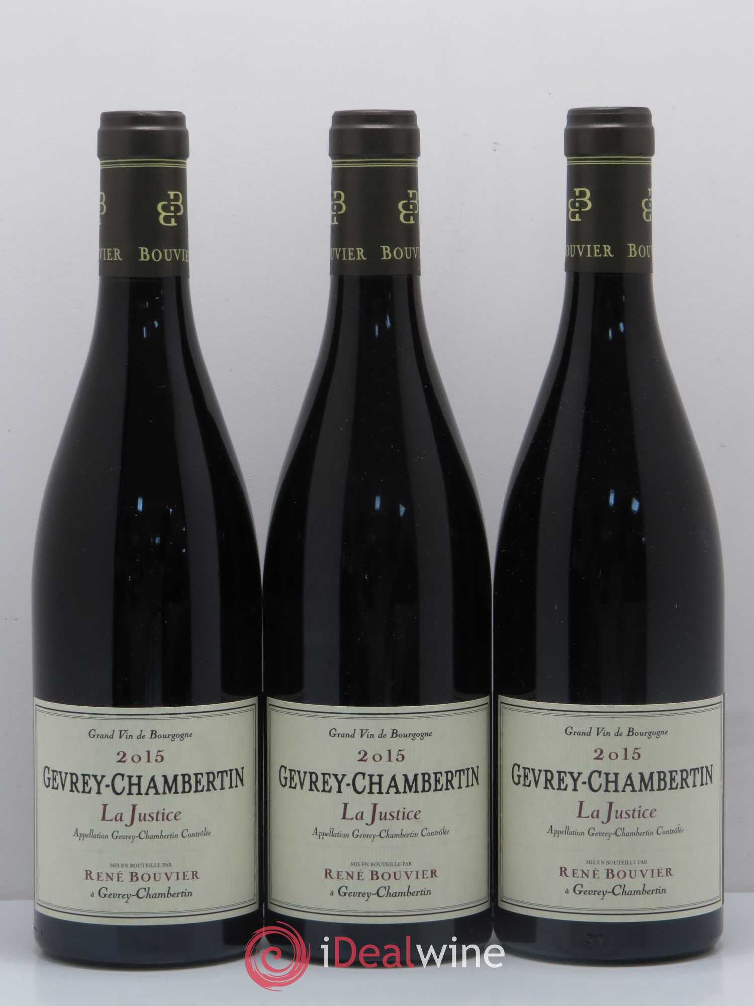 Gevrey-Chambertin La Justice René Bouvier (Domaine) 2015 - Lot de 6 bouteilles - 1