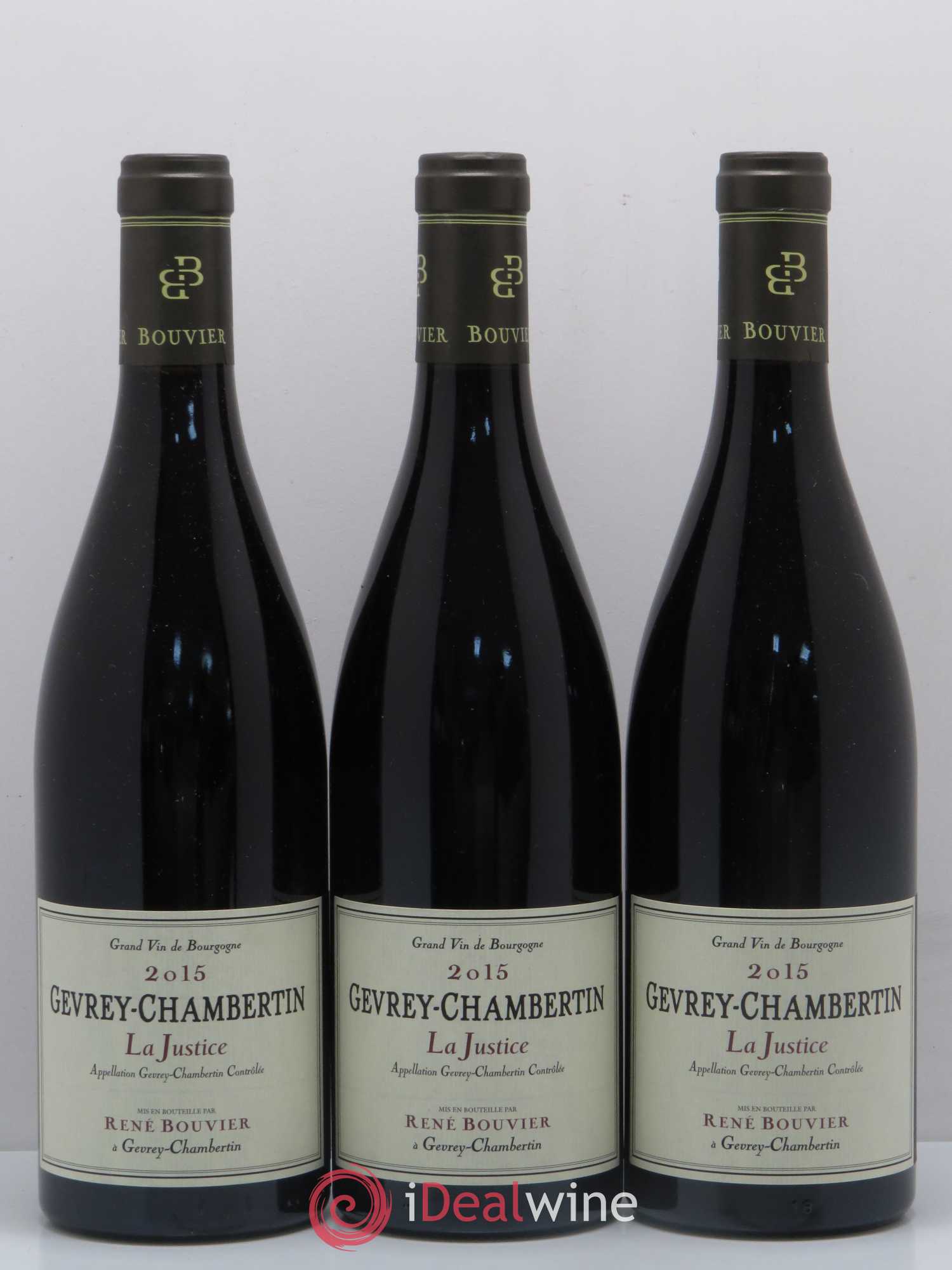 Gevrey-Chambertin La Justice René Bouvier (Domaine) 2015 - Lot de 6 bouteilles - 1