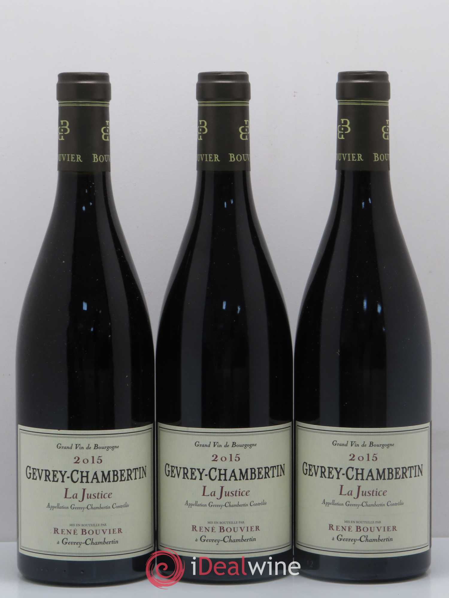 Gevrey-Chambertin La Justice René Bouvier (Domaine) 2015 - Lot de 6 bouteilles - 2