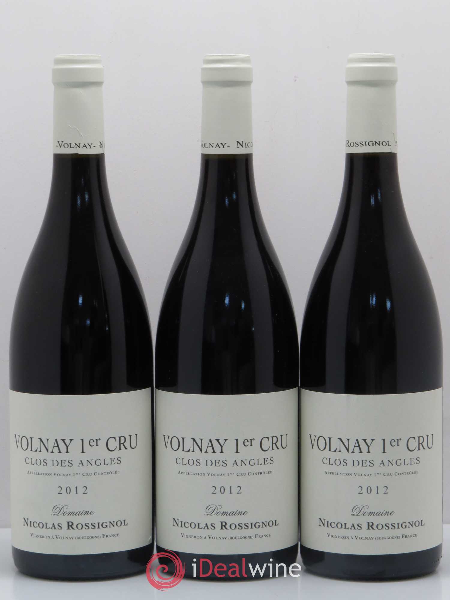 Volnay 1er Cru Clos des Angles Nicolas Rossignol 2012 - Lot de 3 bouteilles - 0