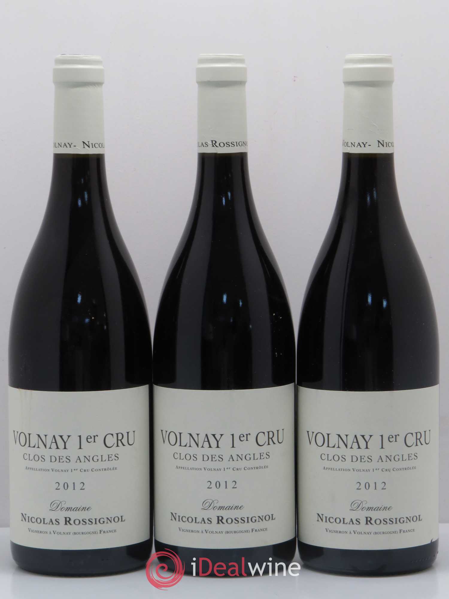 Volnay 1er Cru Clos des Angles Nicolas Rossignol 2012 - Lot de 3 bouteilles - 0