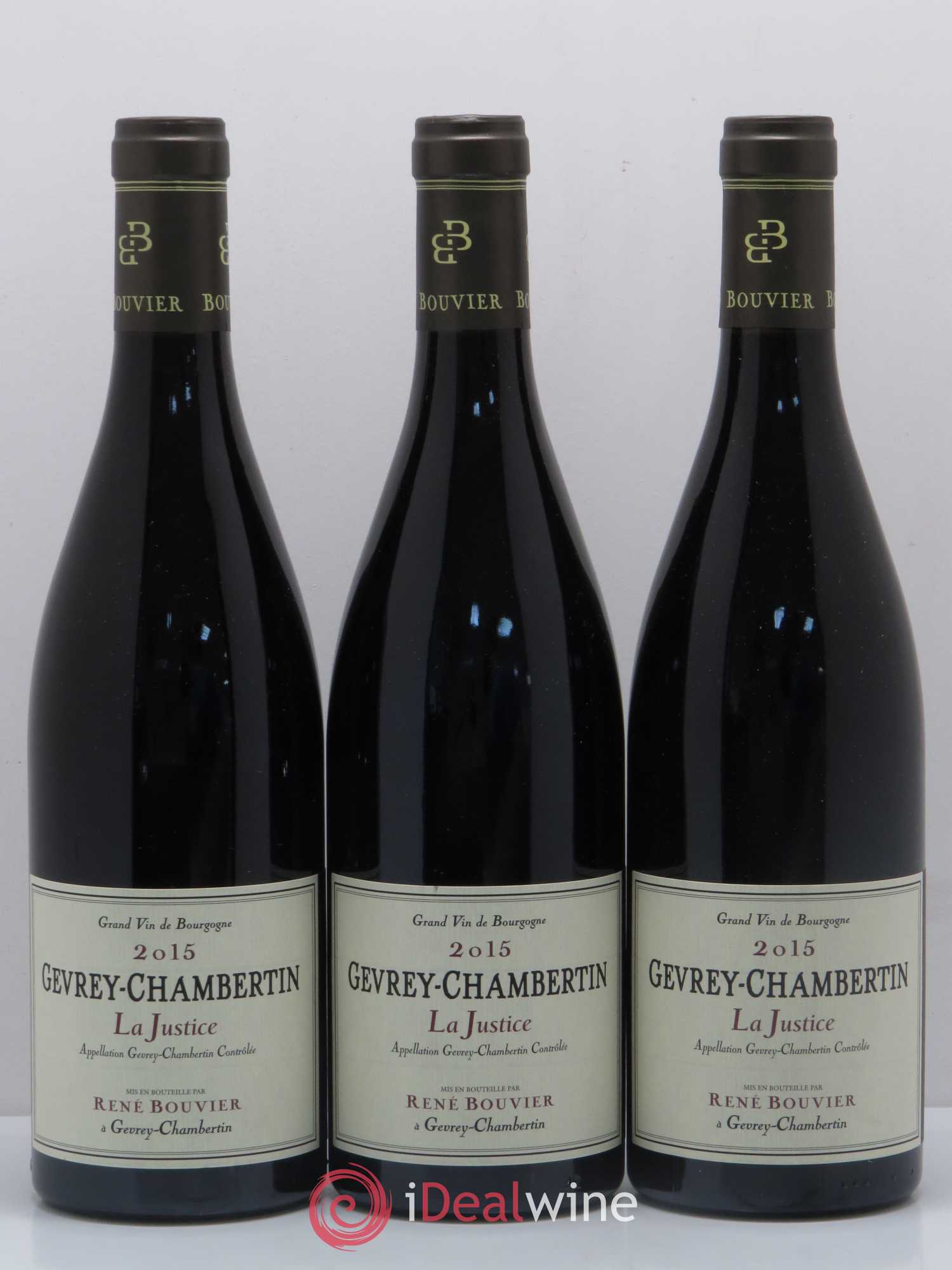 Gevrey-Chambertin La Justice René Bouvier (Domaine) 2015 - Lot de 3 bouteilles - 0