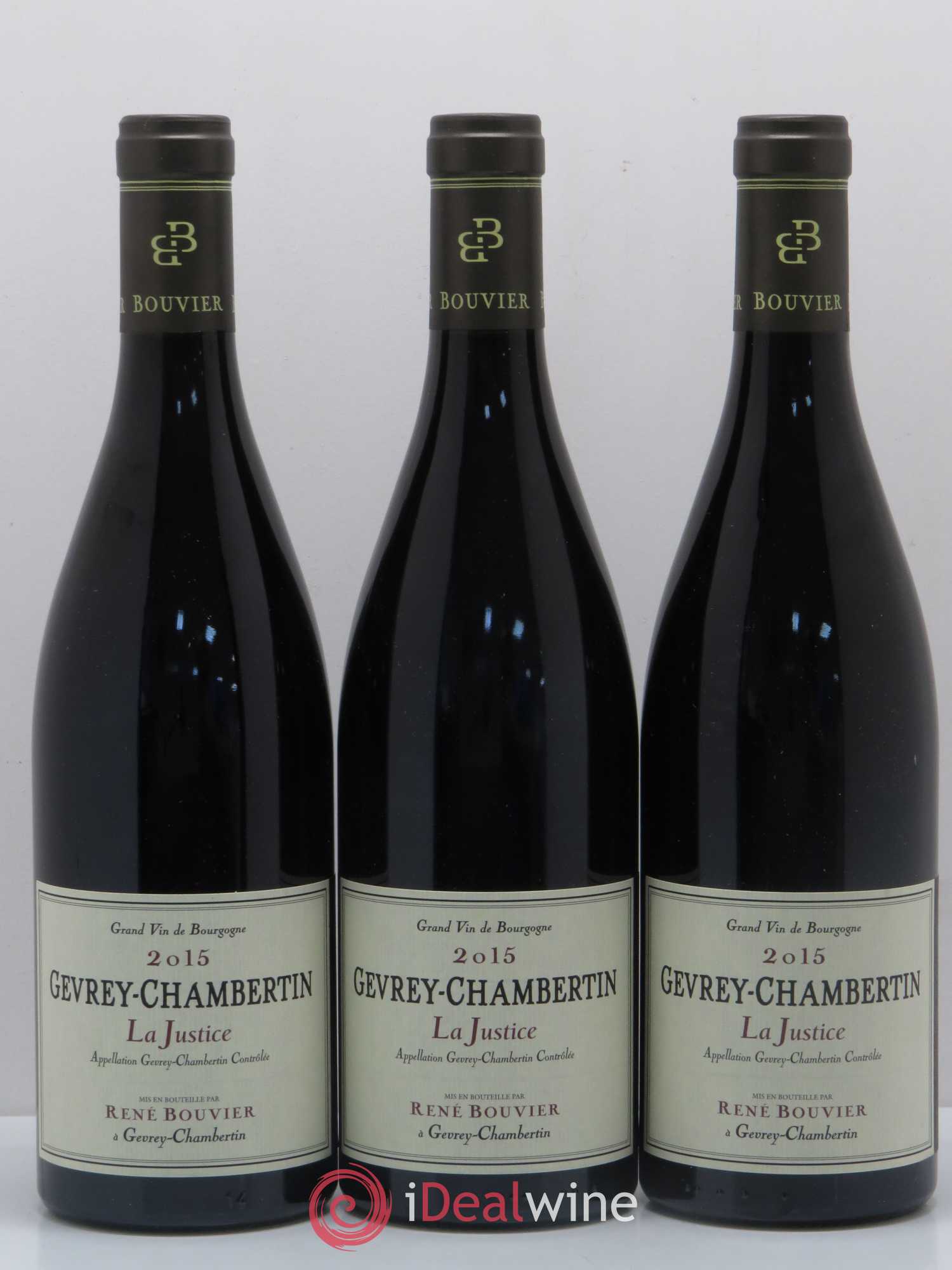 Gevrey-Chambertin La Justice René Bouvier (Domaine) 2015 - Lot de 3 bouteilles - 0