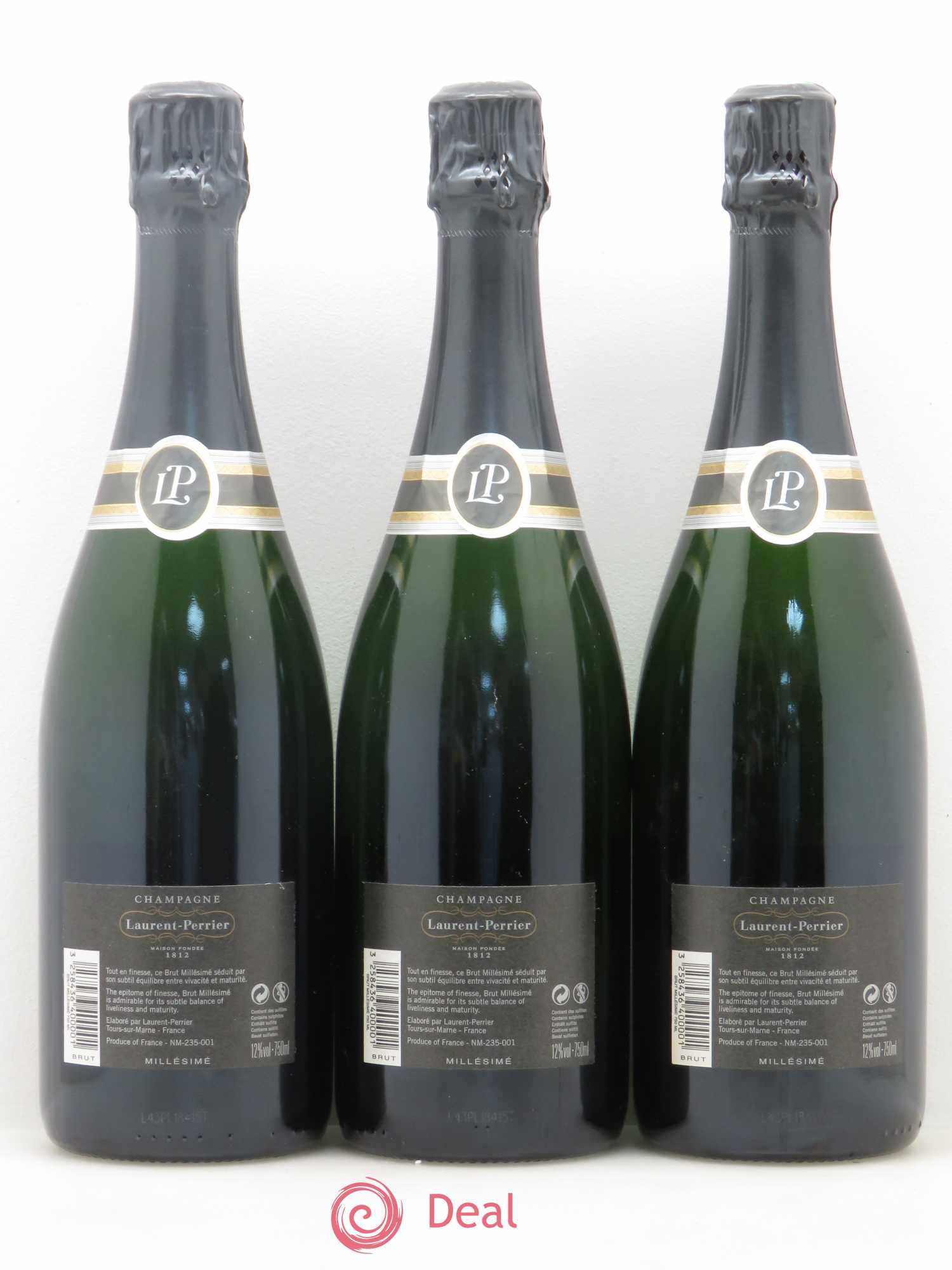Champagne Laurent Perrier Brut 2006 - Lot of 3 bottles - 1