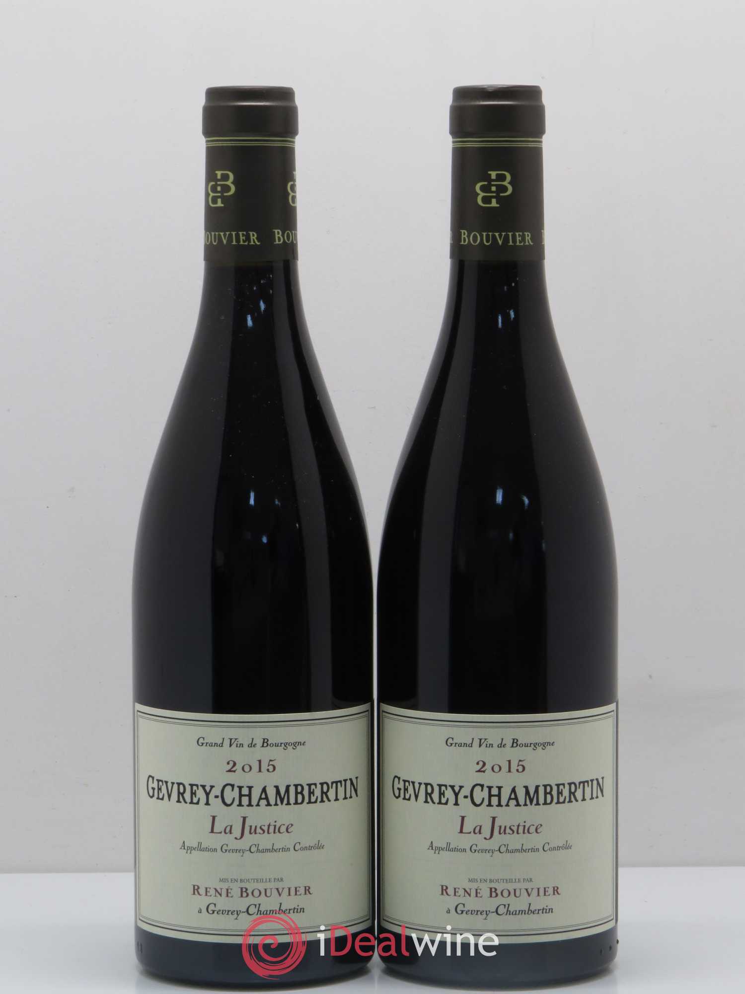 Gevrey-Chambertin La Justice René Bouvier (Domaine) 2015 - Lot de 2 bouteilles - 0