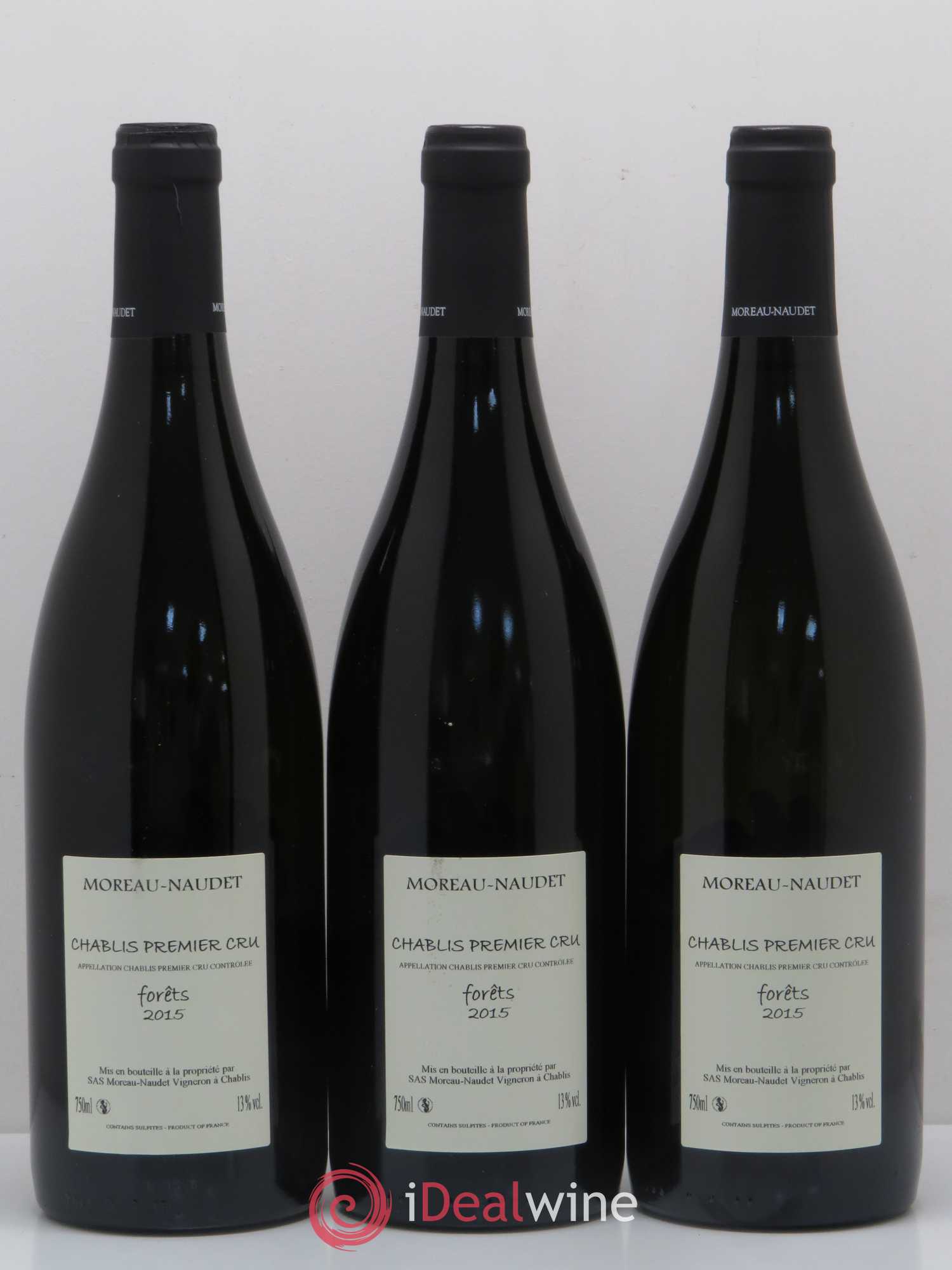 Chablis 1er Cru Forets Moreau Naudet 2015 - Posten von 3 Flaschen - 1