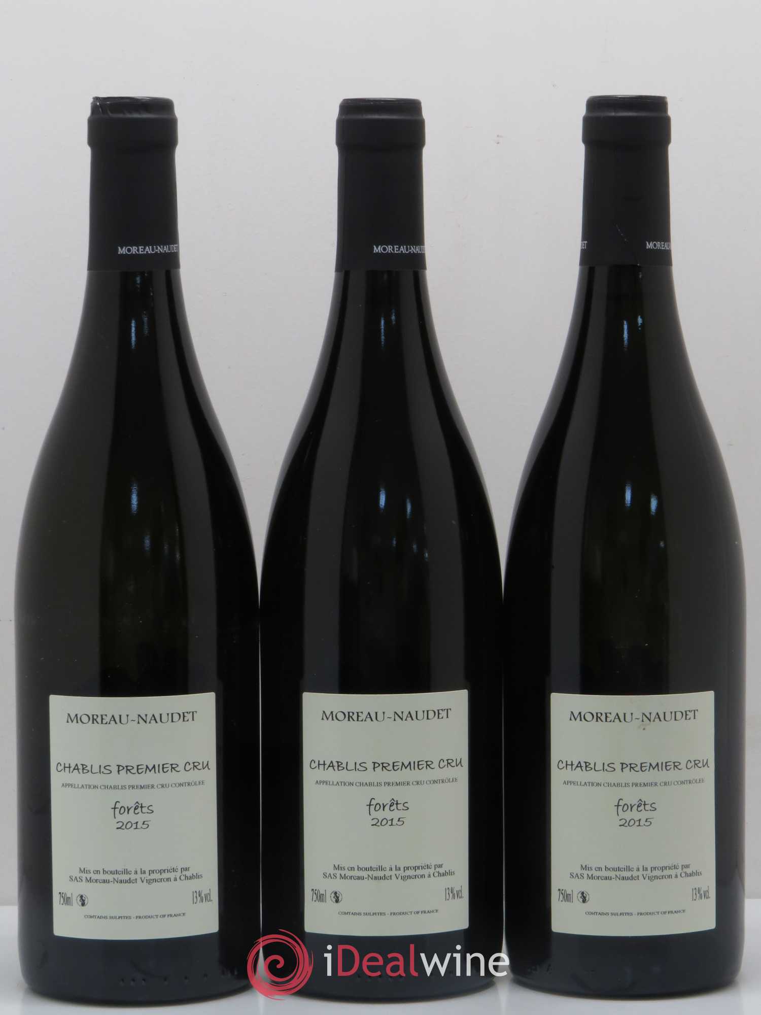 Chablis 1er Cru Forets Moreau Naudet 2015 - Posten von 3 Flaschen - 1