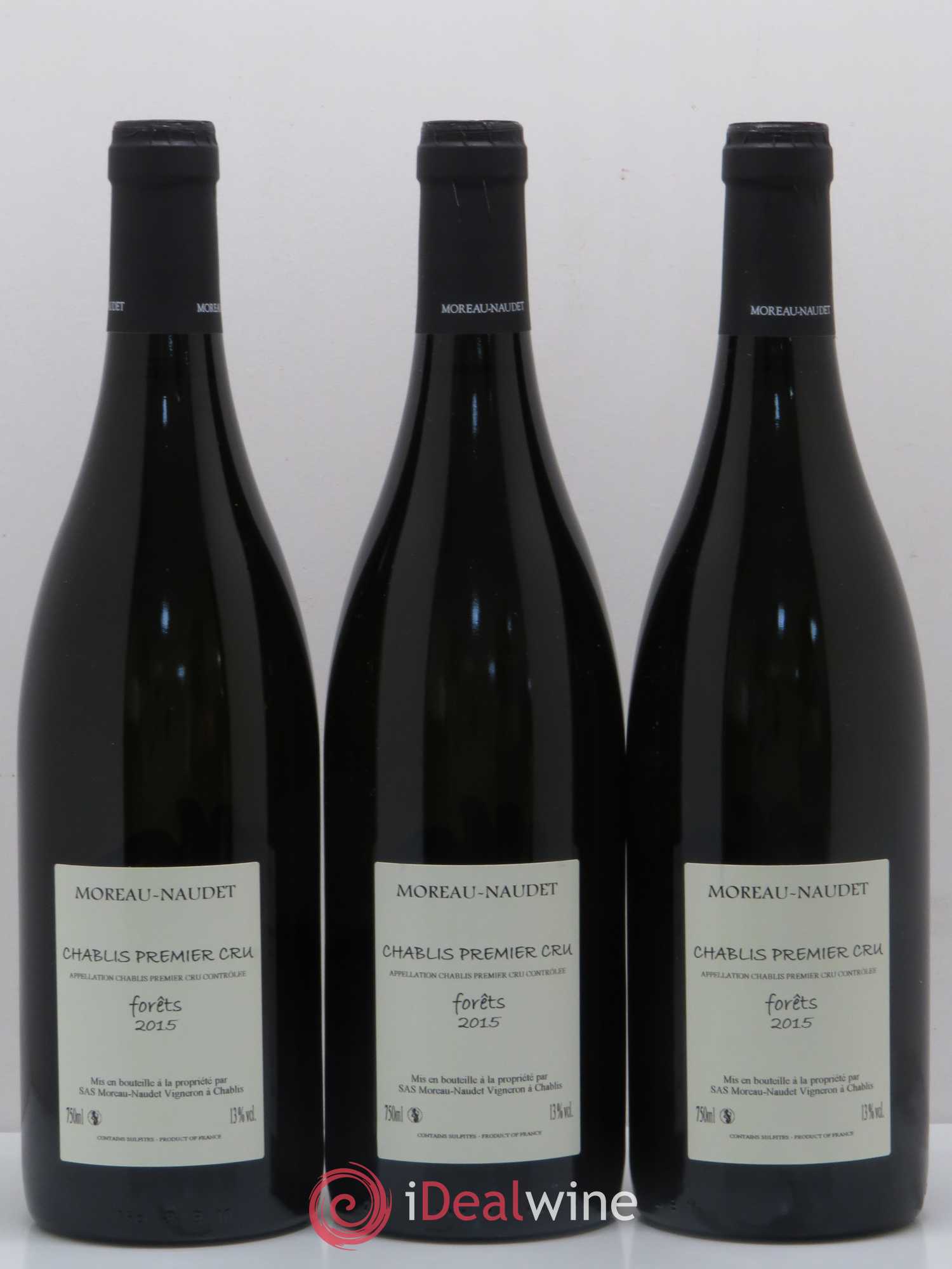 Chablis 1er Cru Forets Moreau Naudet 2015 - Posten von 3 Flaschen - 1