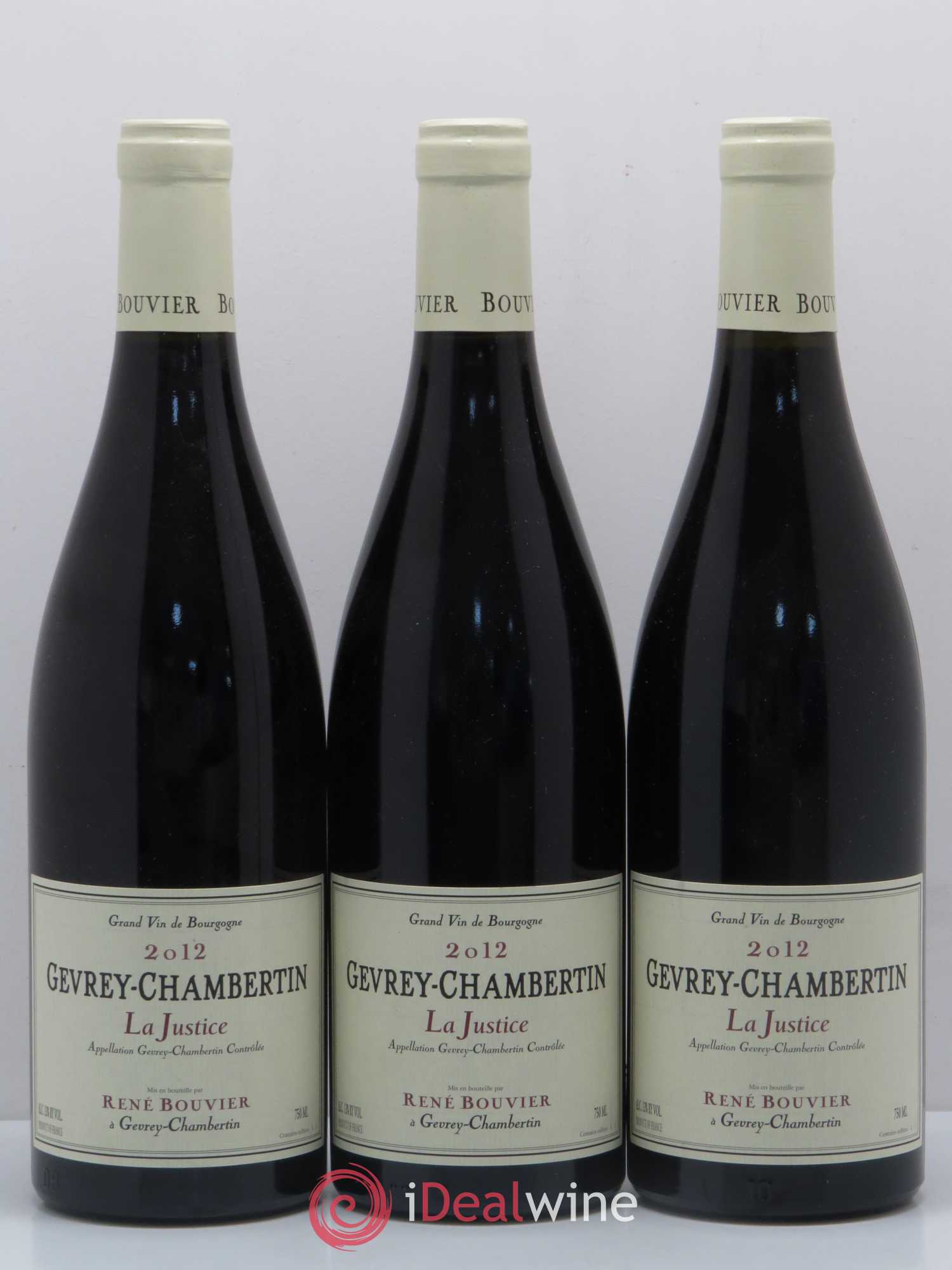 Gevrey-Chambertin La Justice René Bouvier (Domaine) 2012 - Lot de 6 bouteilles - 2
