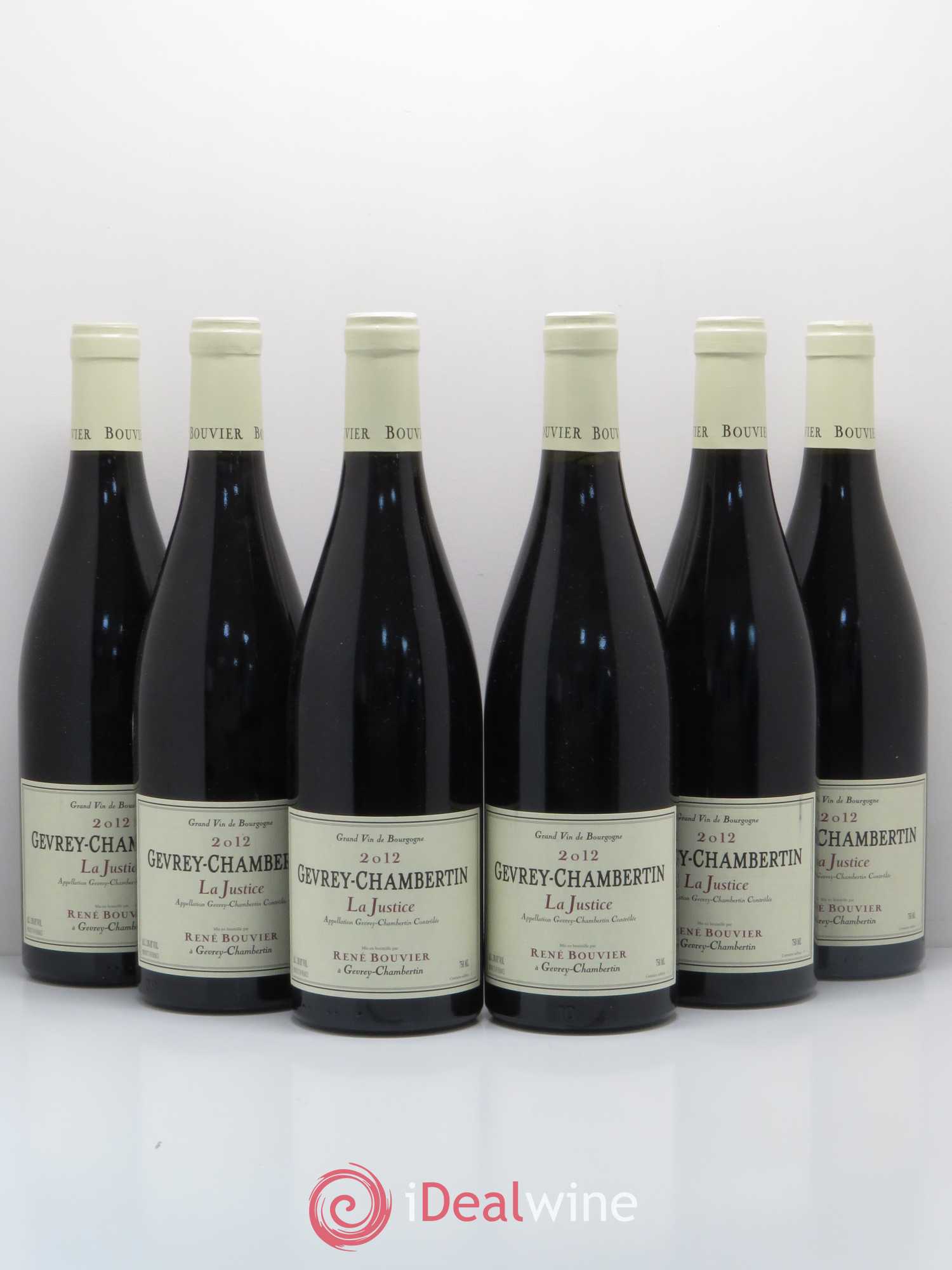 Gevrey-Chambertin La Justice René Bouvier (Domaine) 2012 - Lot de 6 bouteilles - 0