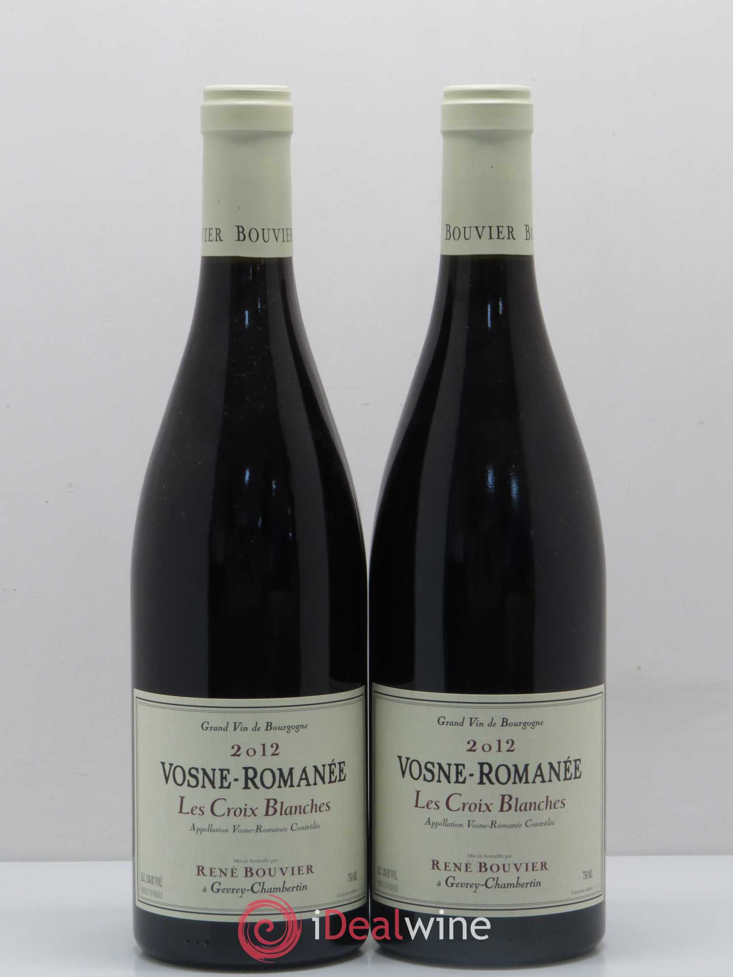 Vosne-Romanée Les Croix Blanches René Bouvier 2012 - Lot de 2 bouteilles - 0