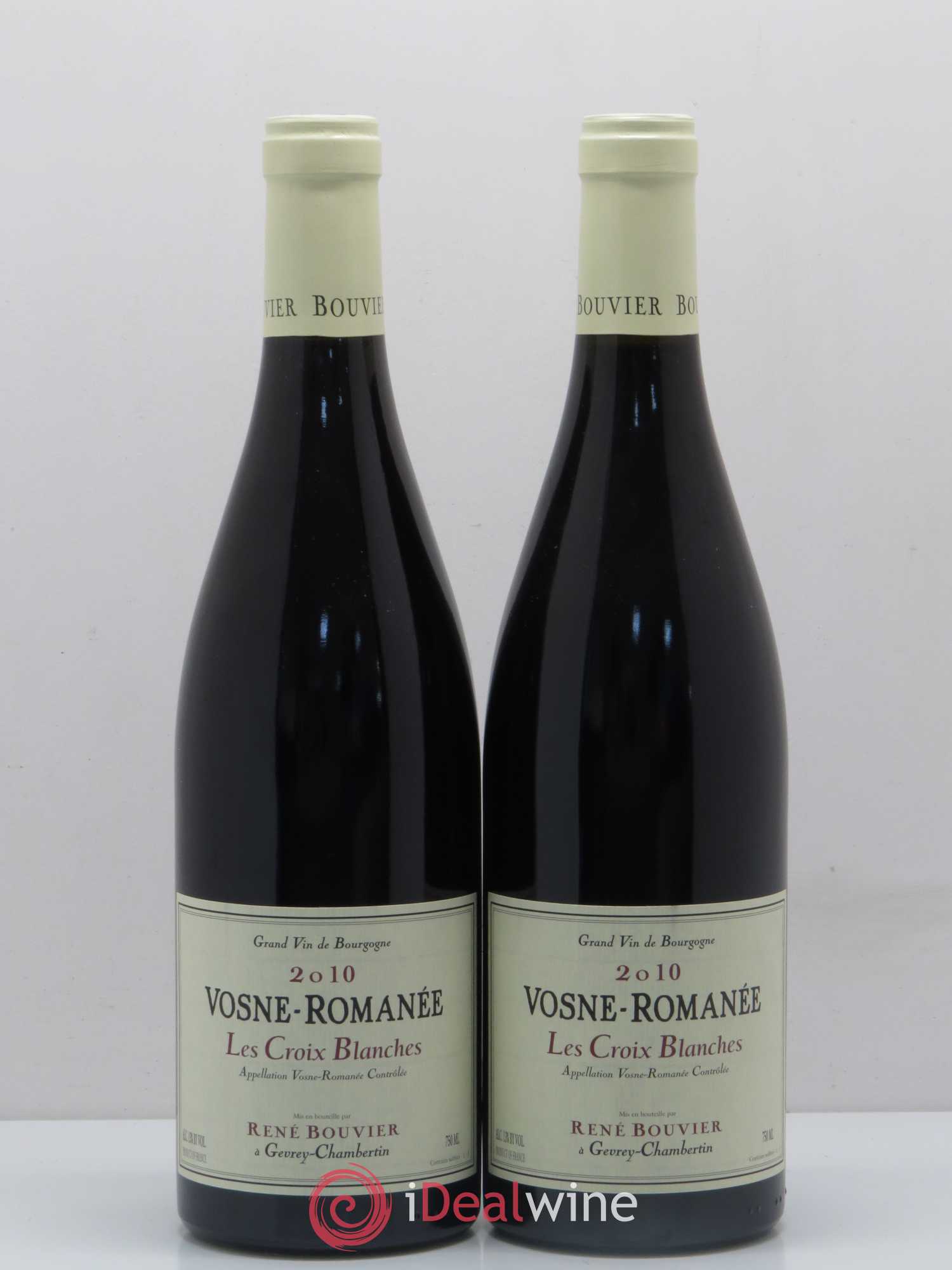 Vosne-Romanée Les Croix Blanches René Bouvier 2010 - Lot de 2 bouteilles - 0