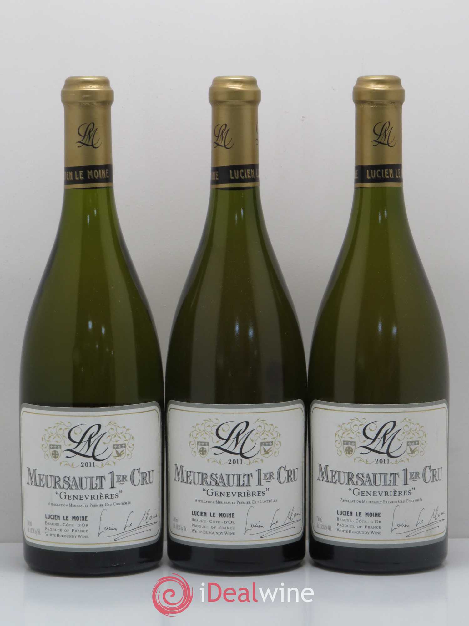 Meursault 1er Cru Genevrières Lucien Le Moine 2011 - Posten von 3 Flaschen - 0