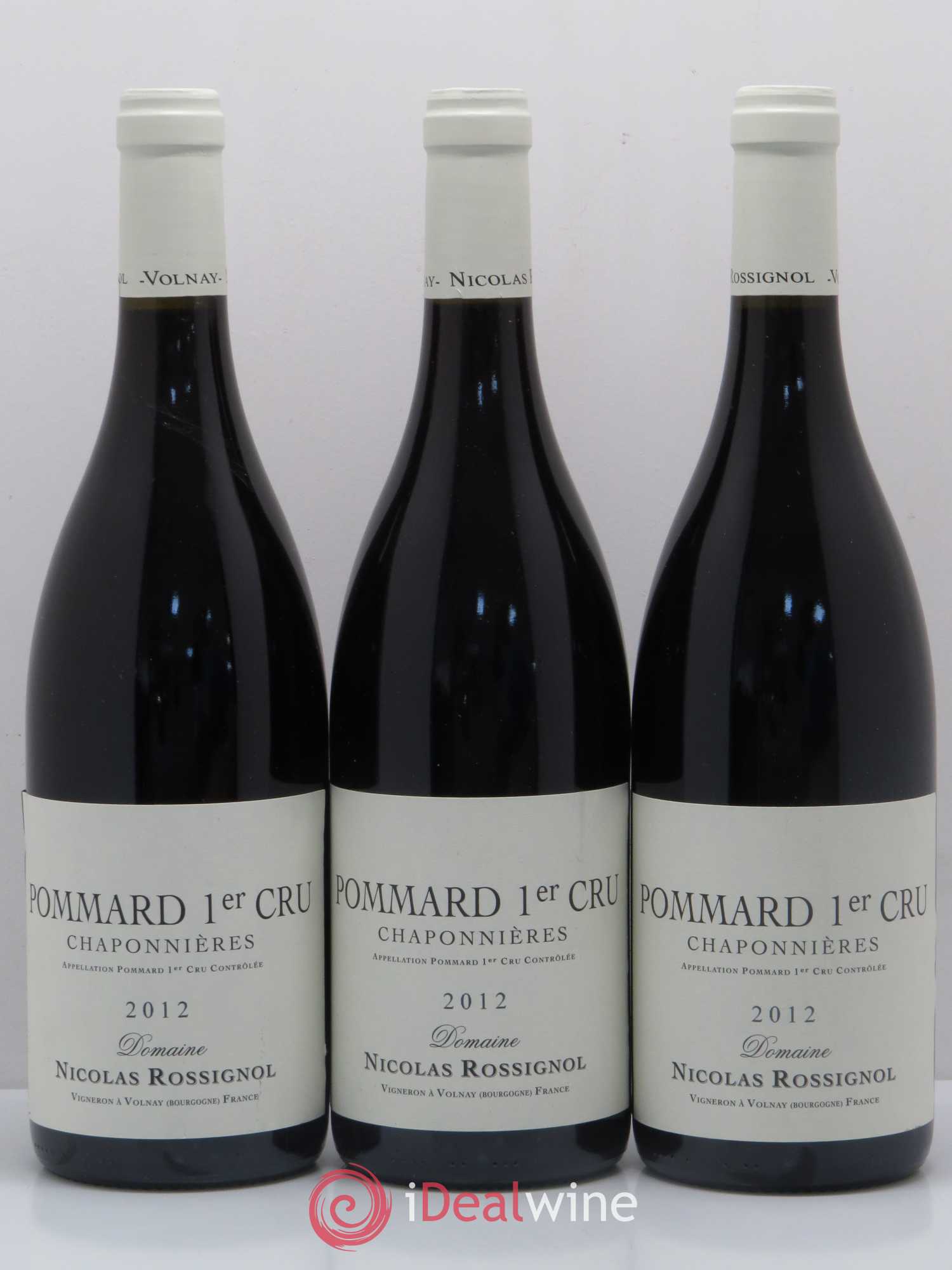 Pommard 1er Cru Chaponnières Nicolas Rossignol 2012 - Lot de 3 bouteilles - 0