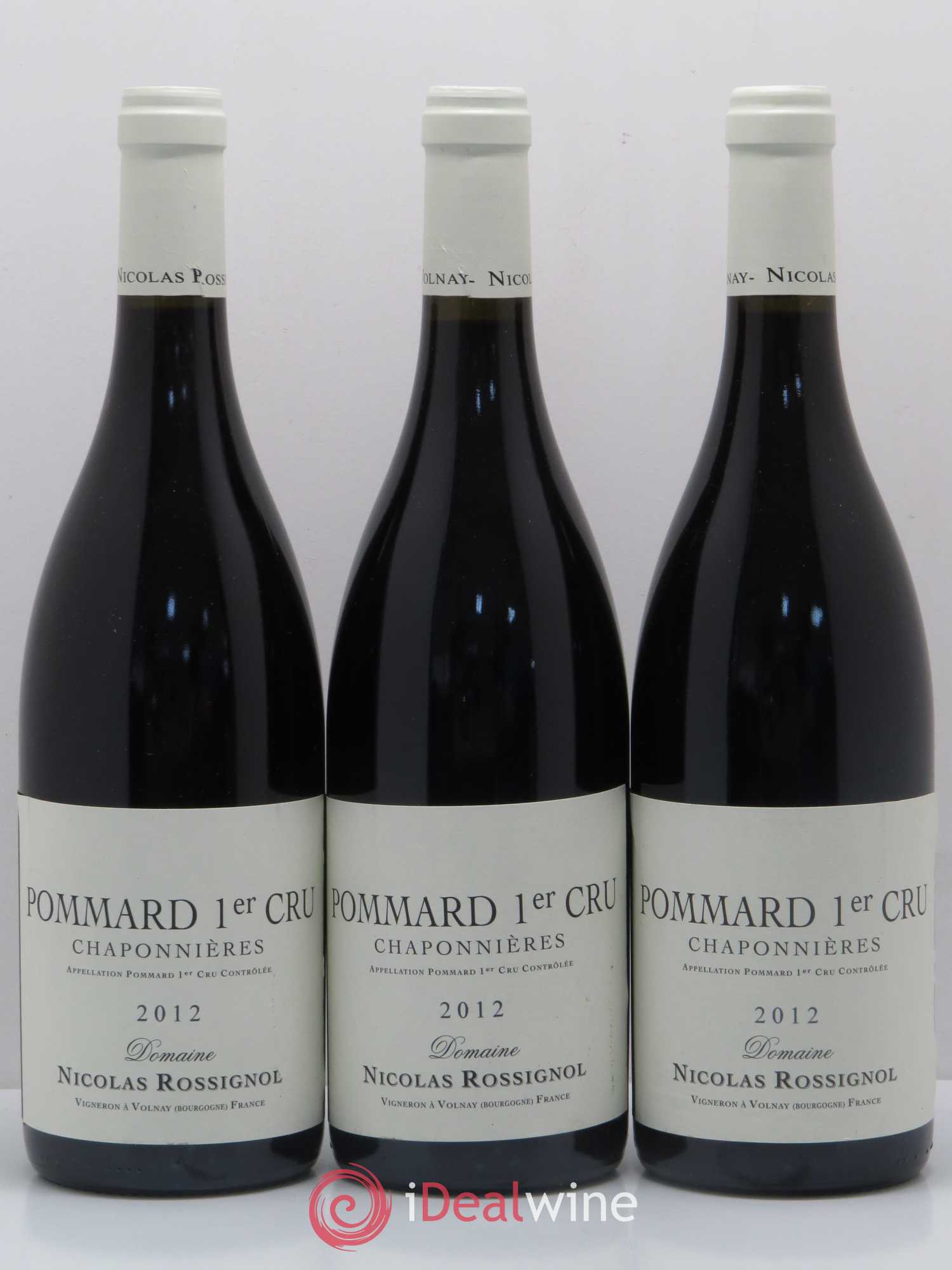 Pommard 1er Cru Chaponnières Nicolas Rossignol 2012 - Lot de 3 bouteilles - 0