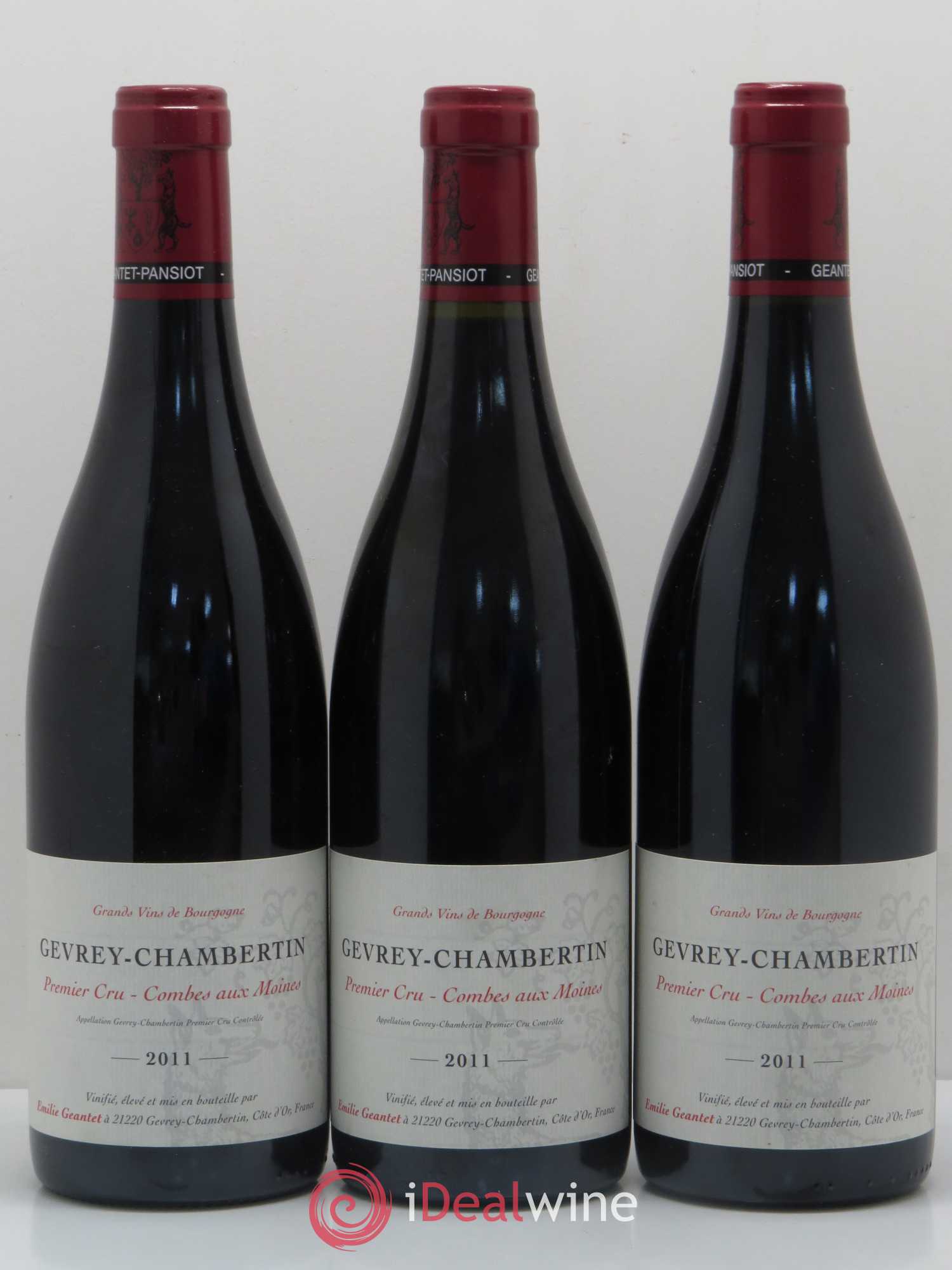 Gevrey-Chambertin 1er Cru Combes Aux Moines Emilie Geantet 2011 - Posten von 3 Flaschen - 0