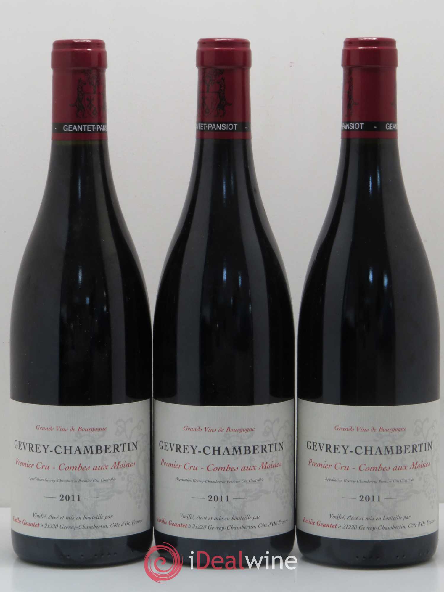 Gevrey-Chambertin 1er Cru Combes Aux Moines Emilie Geantet 2011 - Posten von 3 Flaschen - 0