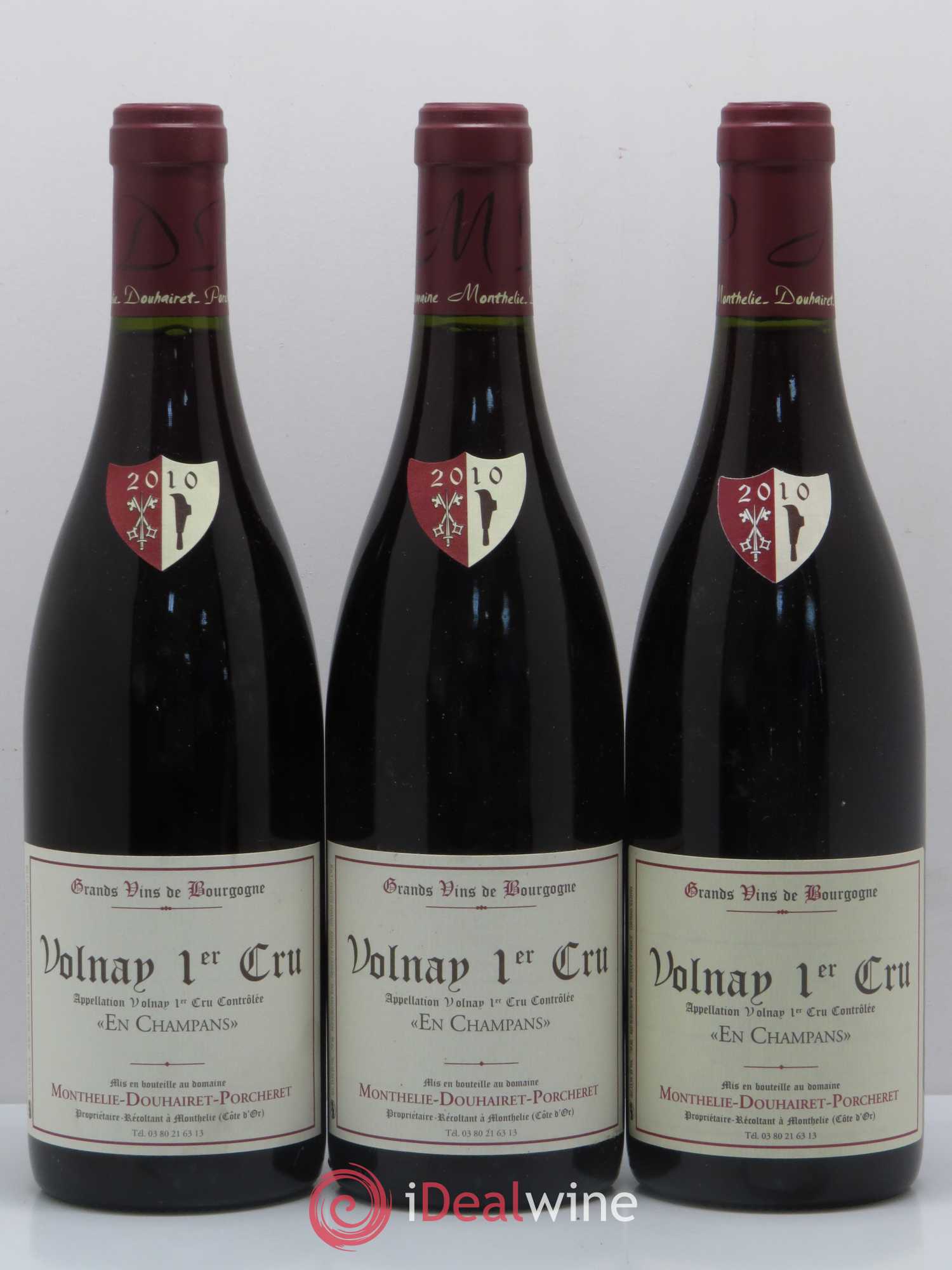 Volnay 1er Cru En Champans Douhairet Porcheret 2010 - Posten von 3 Flaschen - 0
