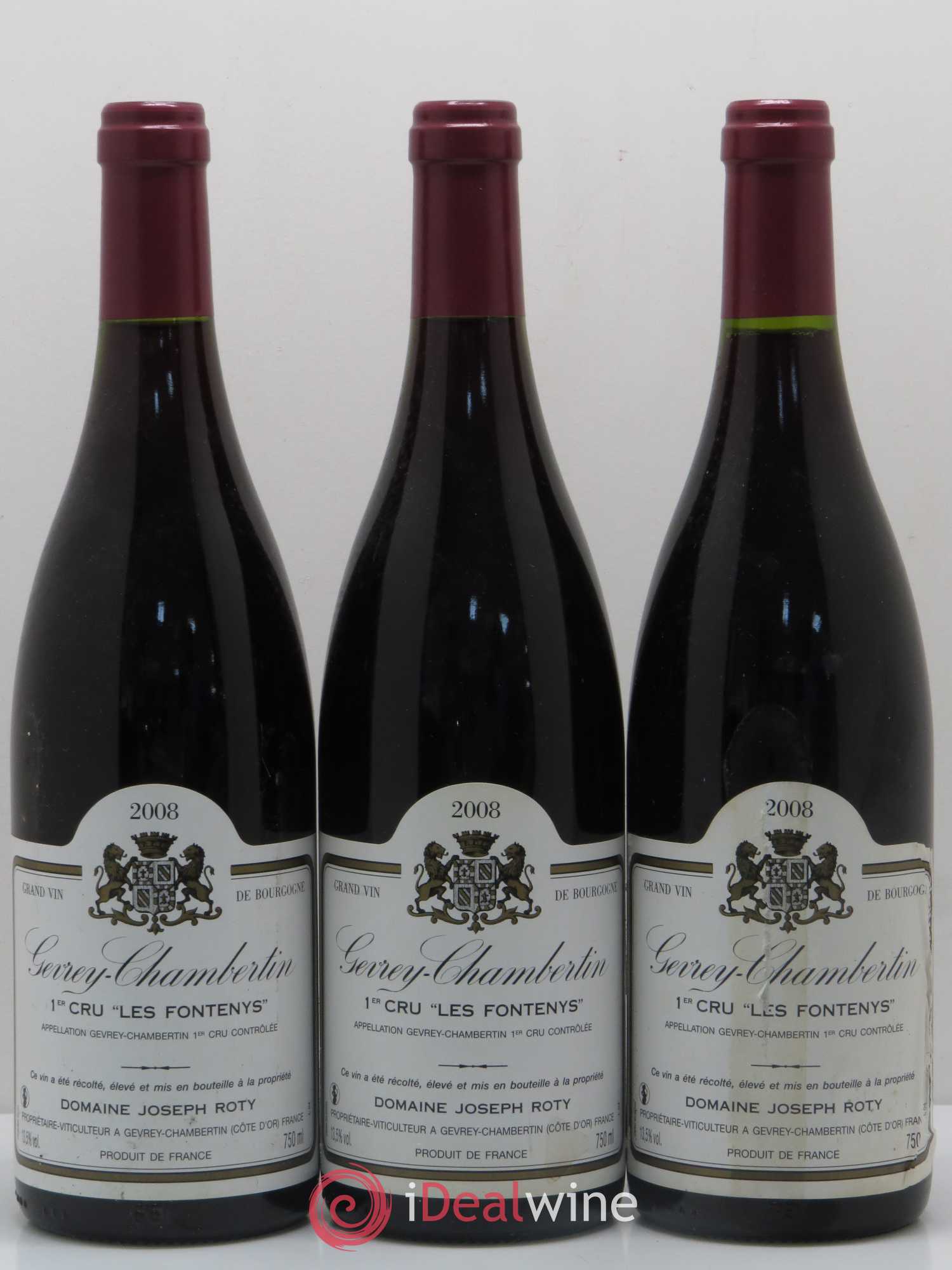 Gevrey-Chambertin 1er Cru Les Fontenys Joseph Roty (Domaine) 2008 - Lot de 3 bouteilles - 0