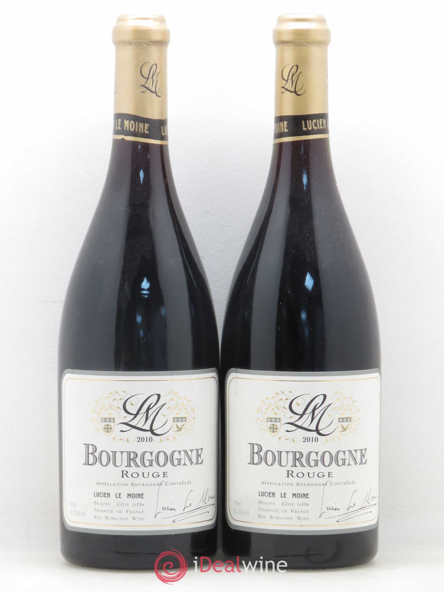Bourgogne Lucien Le Moine 2010 - Lot de 2 bouteilles - 0
