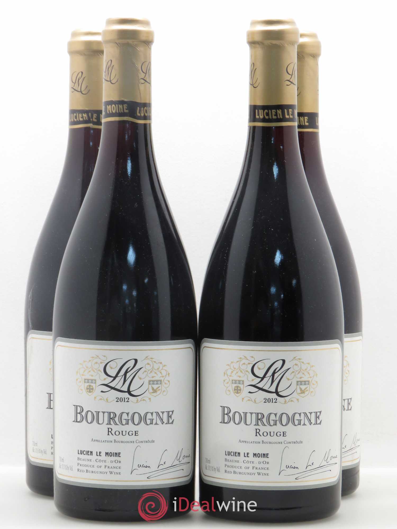 Bourgogne Lucien Le Moine 2012 - Lot de 4 bouteilles - 0