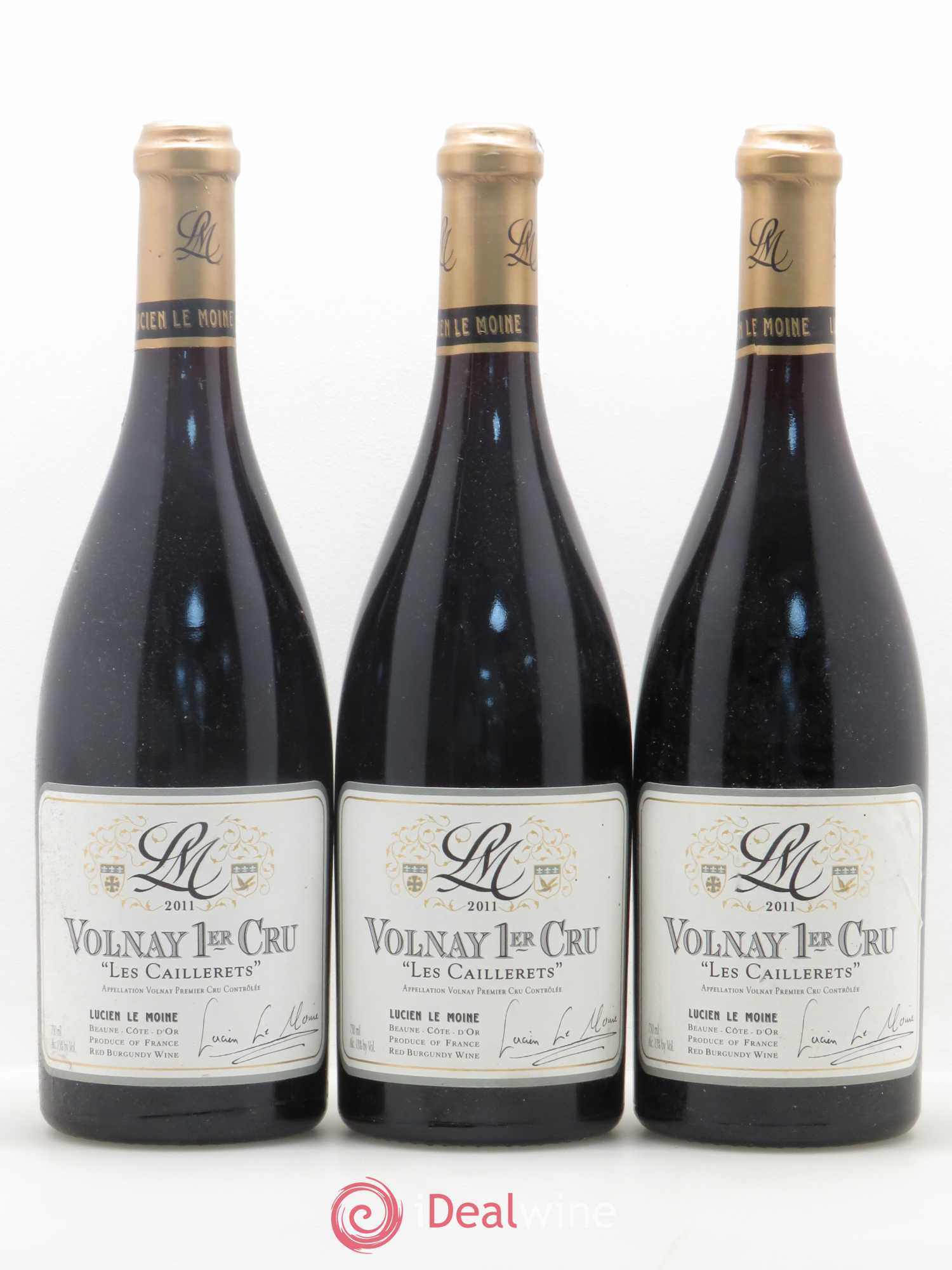 Volnay 1er Cru Les Caillerets Lucien Le Moine 2011 - Lot de 3 bouteilles - 0