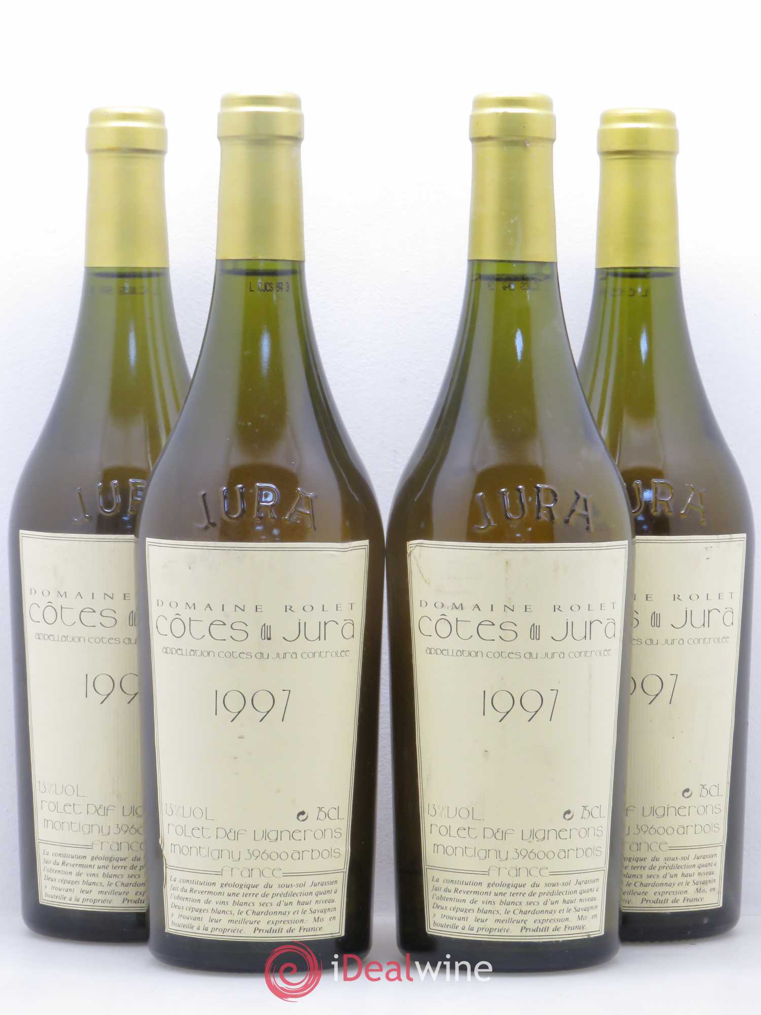 Côtes du Jura Chardonnay Savagnin Rolet 1997 - Posten von 4 Flaschen - 0
