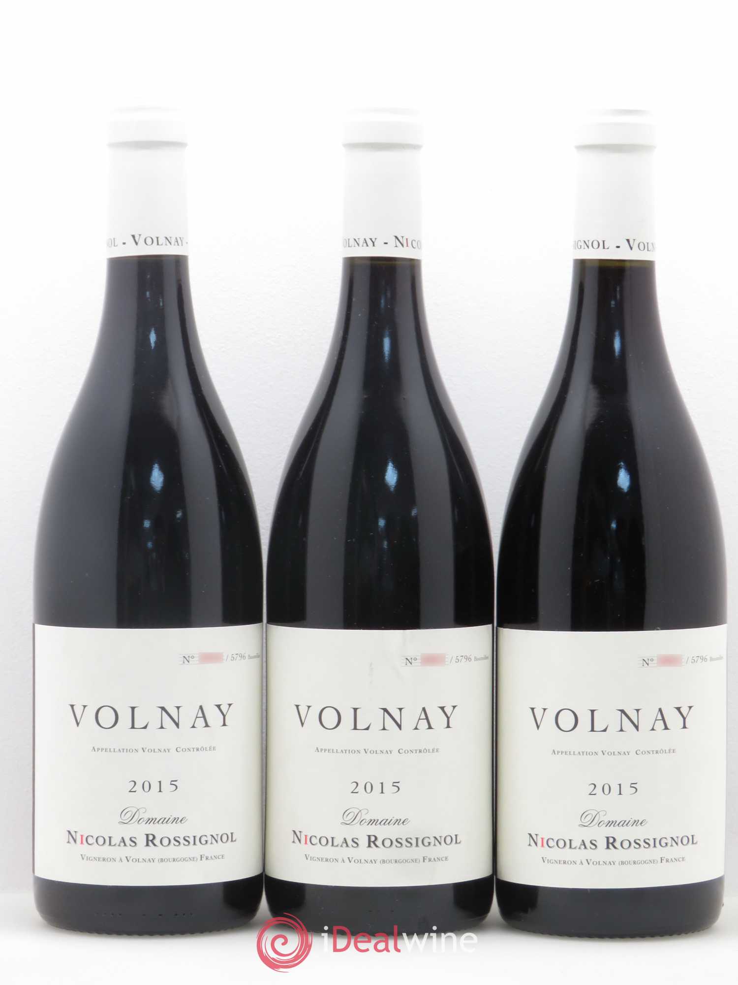 Volnay Nicolas Rossignol 2015 - Lot de 3 bouteilles - 0