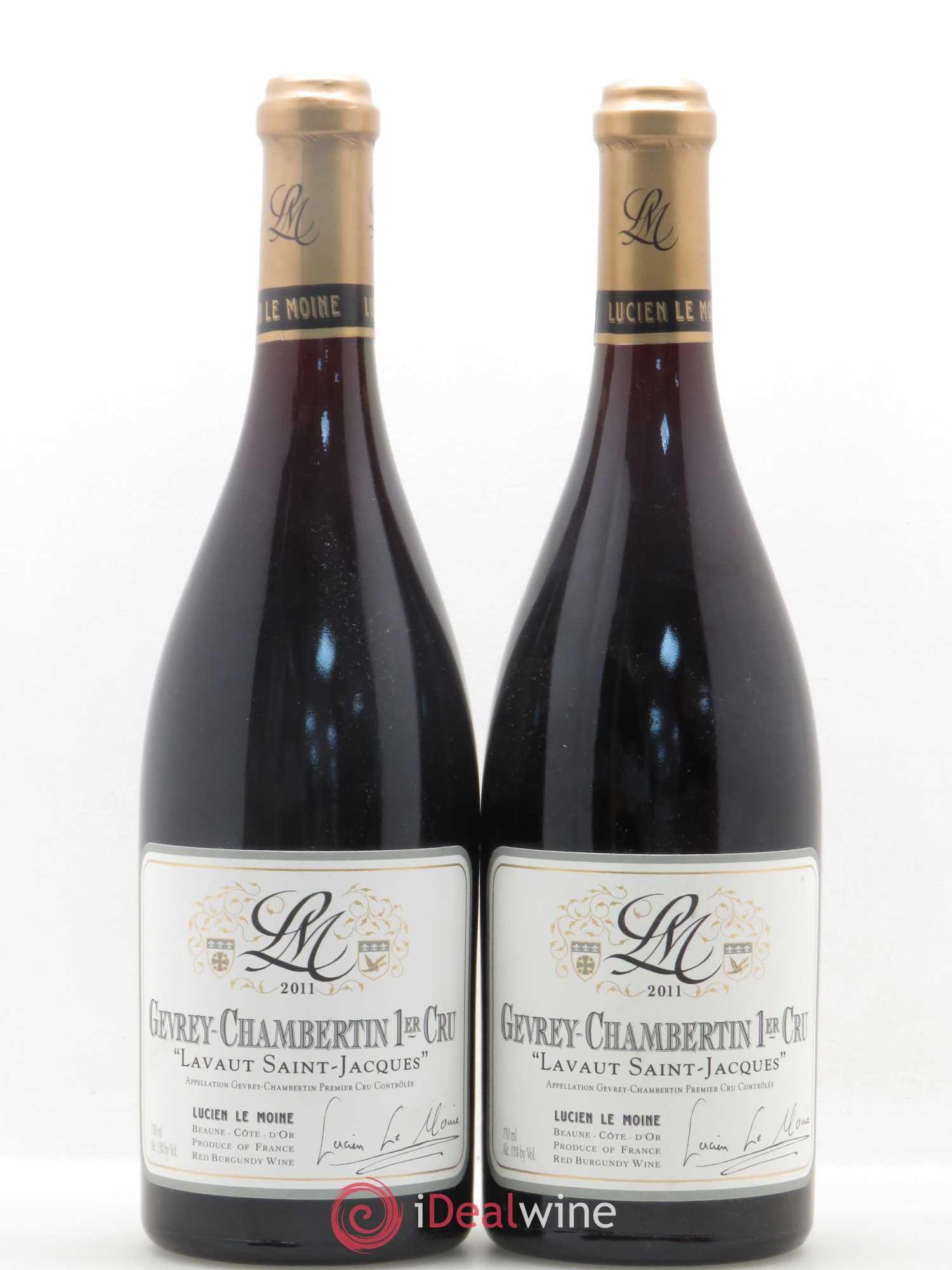 Gevrey-Chambertin 1er Cru Lavaut Saint Jacques Lucien Le Moine 2011 - Lot de 2 bouteilles - 0