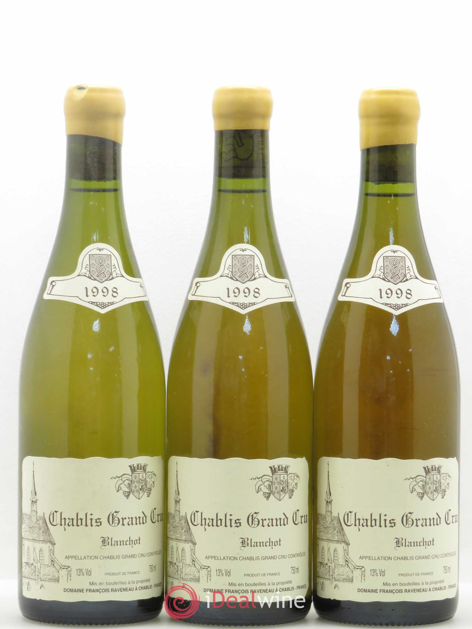 Chablis Grand Cru Blanchot Raveneau (Domaine) 1998 - Lot de 3 bouteilles - 0