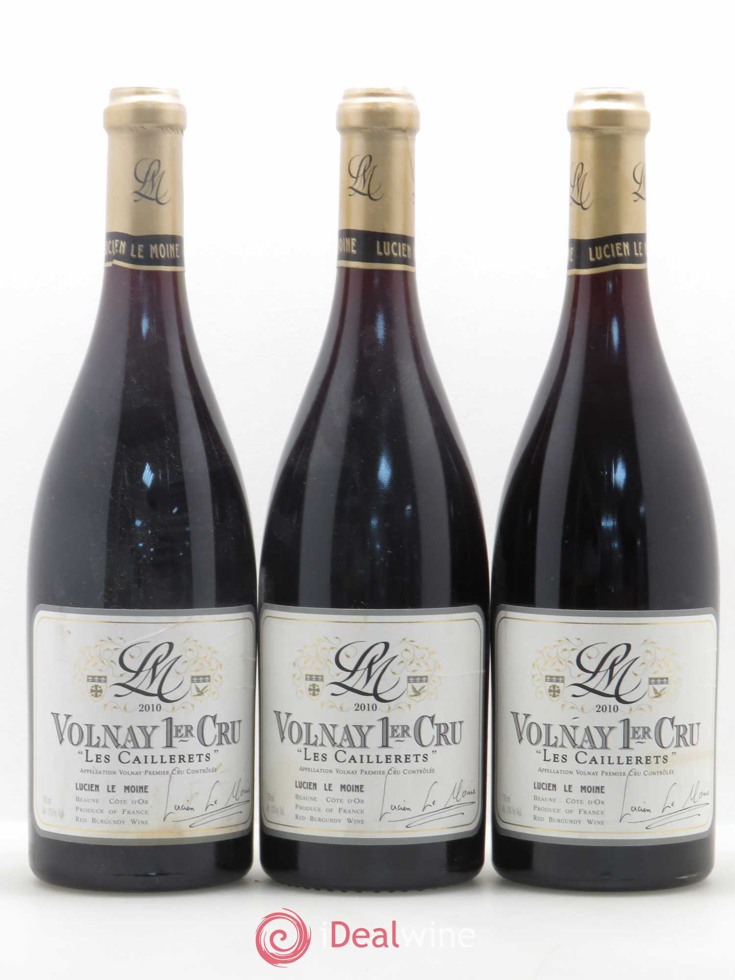 Volnay 1er Cru Les Caillerets Lucien Le Moine 2010 - Lot de 3 bouteilles - 0