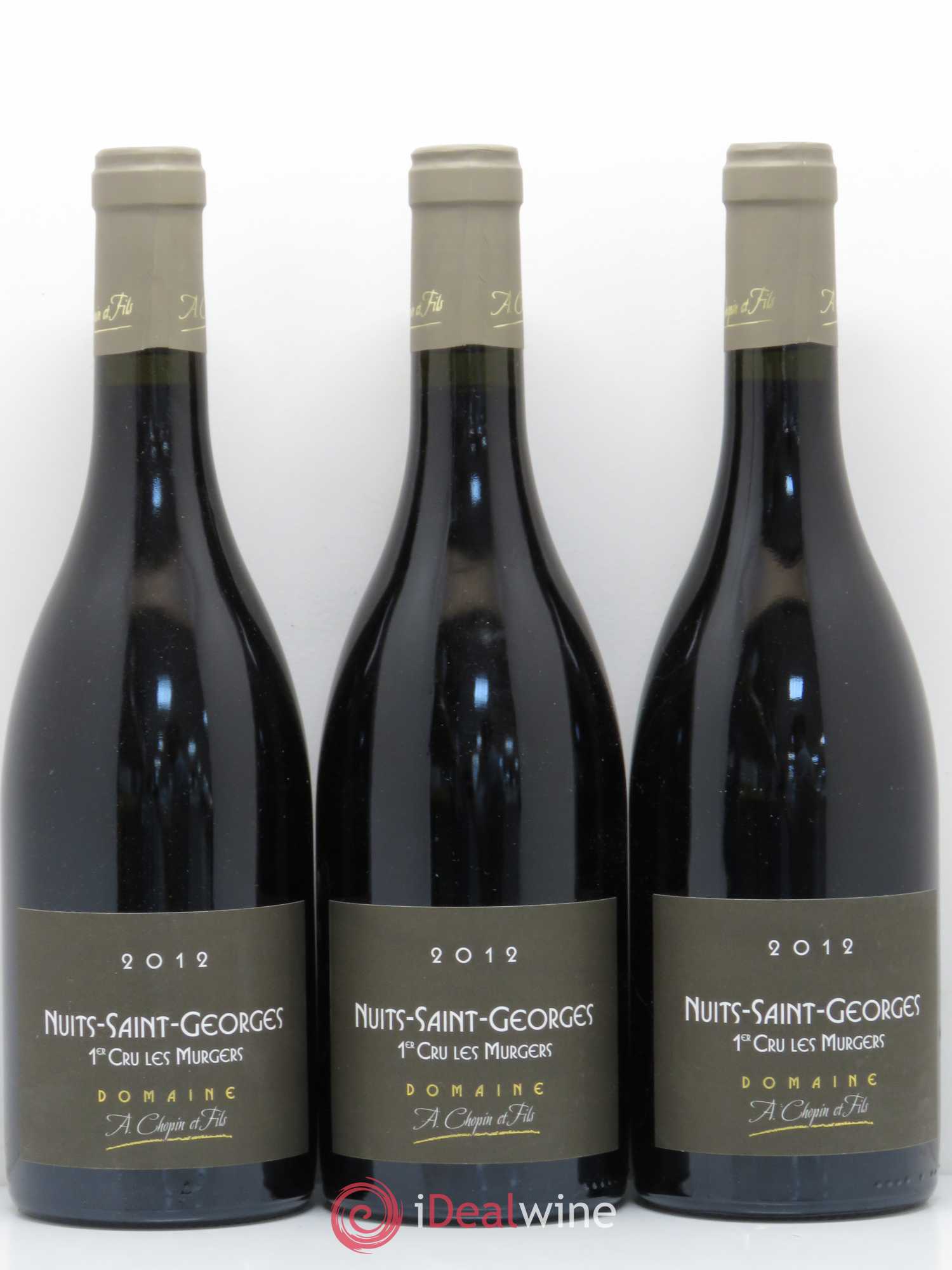 Nuits-Saint-Georges 1er Cru Aux Murgers Chopin et Fils 2012 - Lot de 3 bouteilles - 0