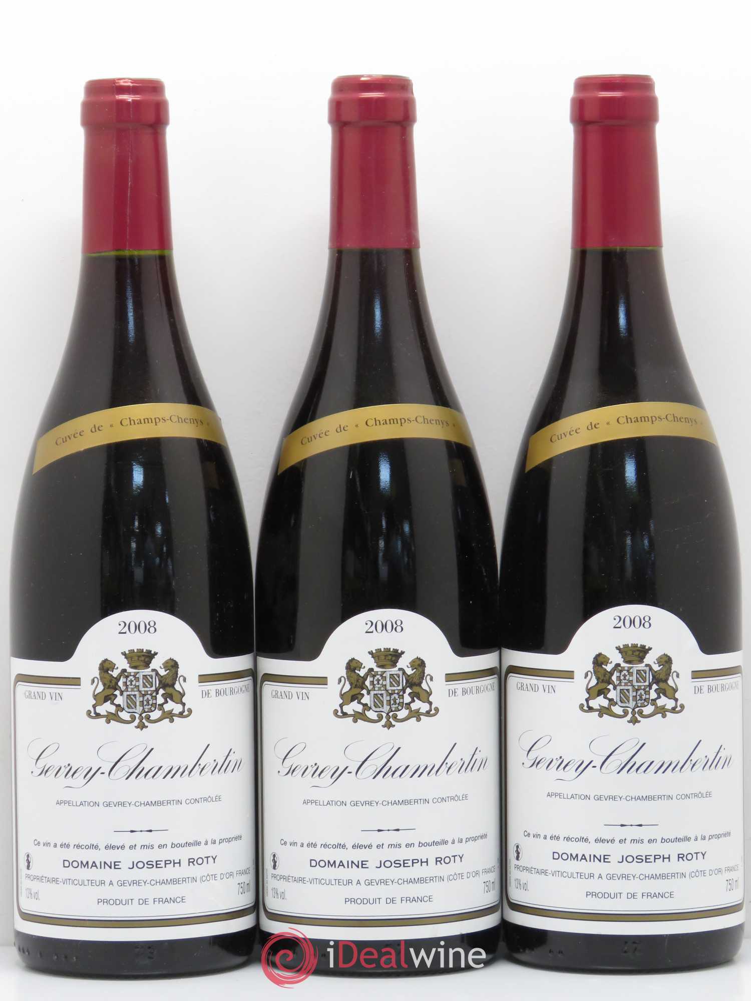 Gevrey-Chambertin Cuvée de Champs-Chenys Joseph Roty (Domaine) 2008 - Lot de 3 bouteilles - 0