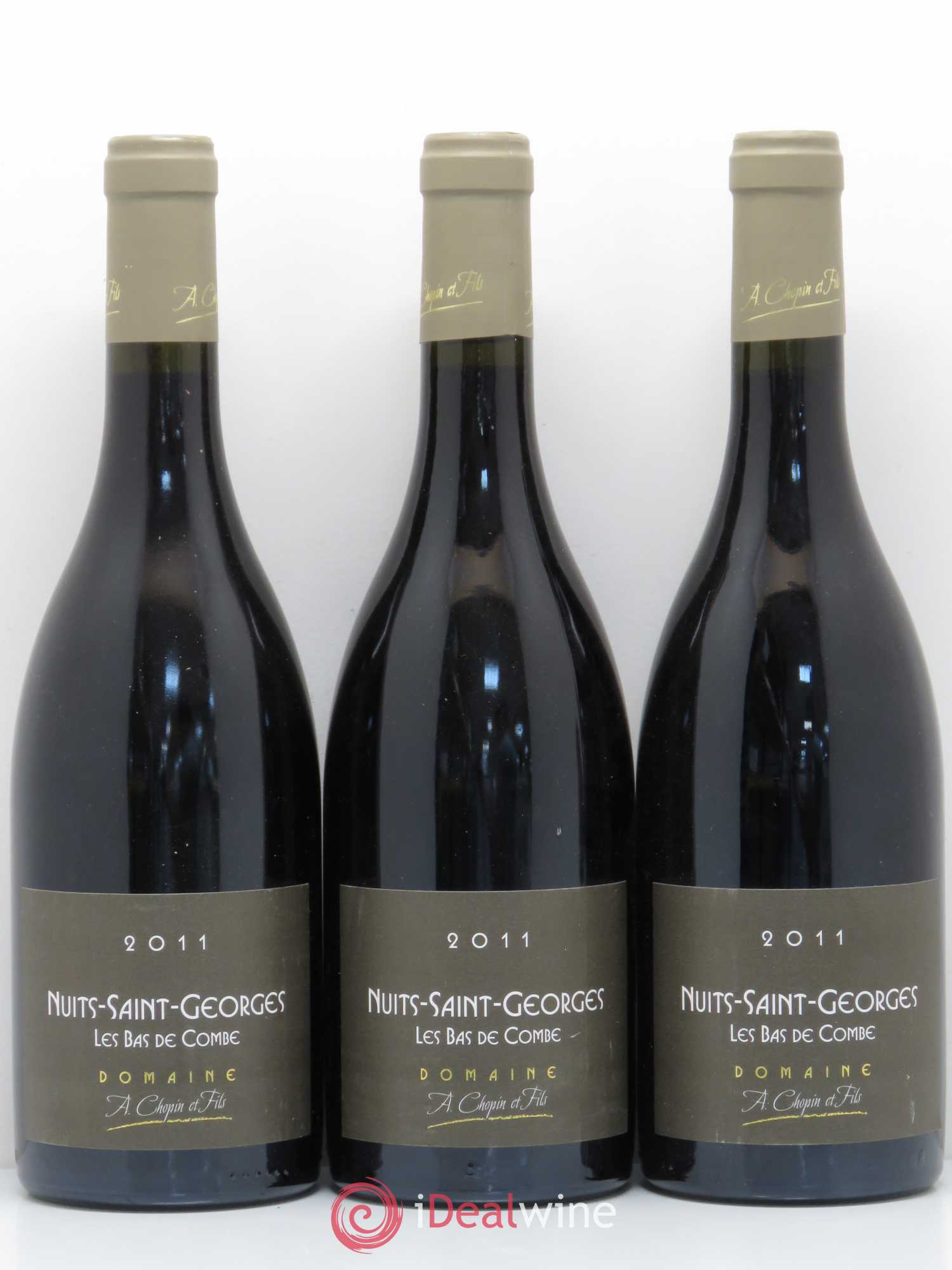 Nuits-Saint-Georges Les Bas de Combe Chopin 2011 - Posten von 3 Flaschen - 0