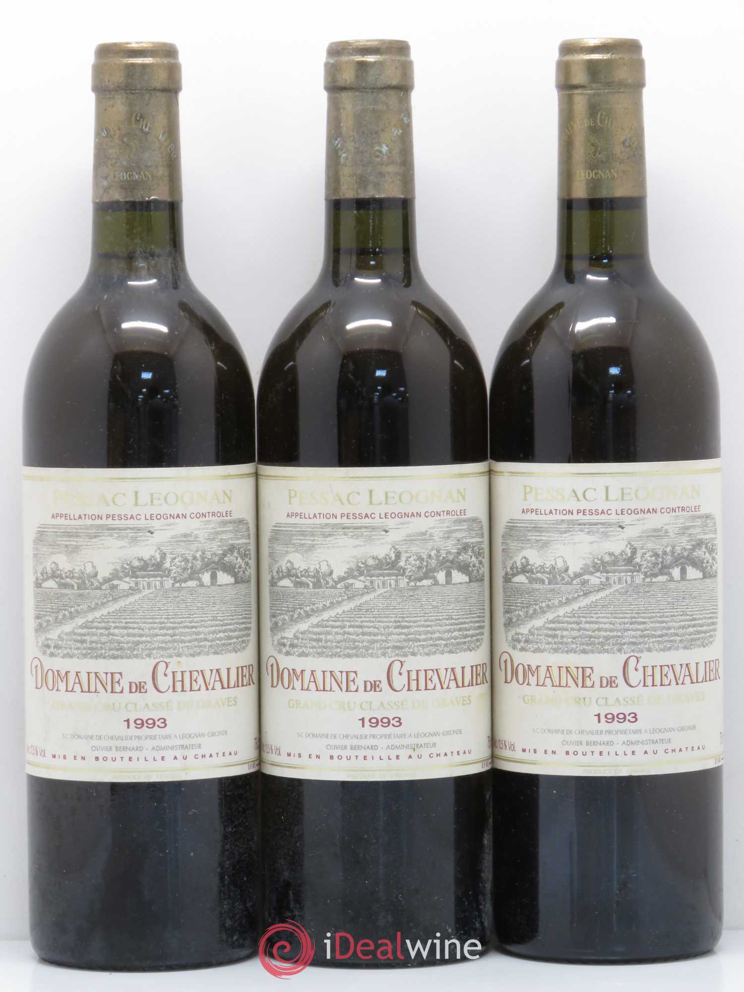 Domaine de Chevalier Cru Classé de Graves 1993 - Lot de 3 bouteilles - 0